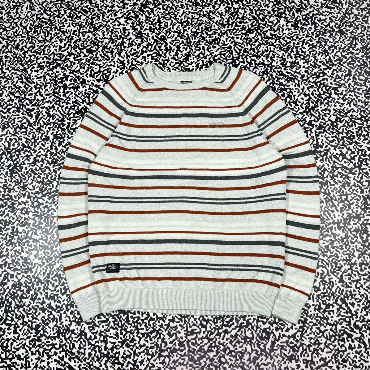 Pelle Pelle Vintage Y2K Pelle Pelle Striped Boxy Sweater Rap 90s Style Size US XXL / EU 58 / 5 - 1 Thumbnail