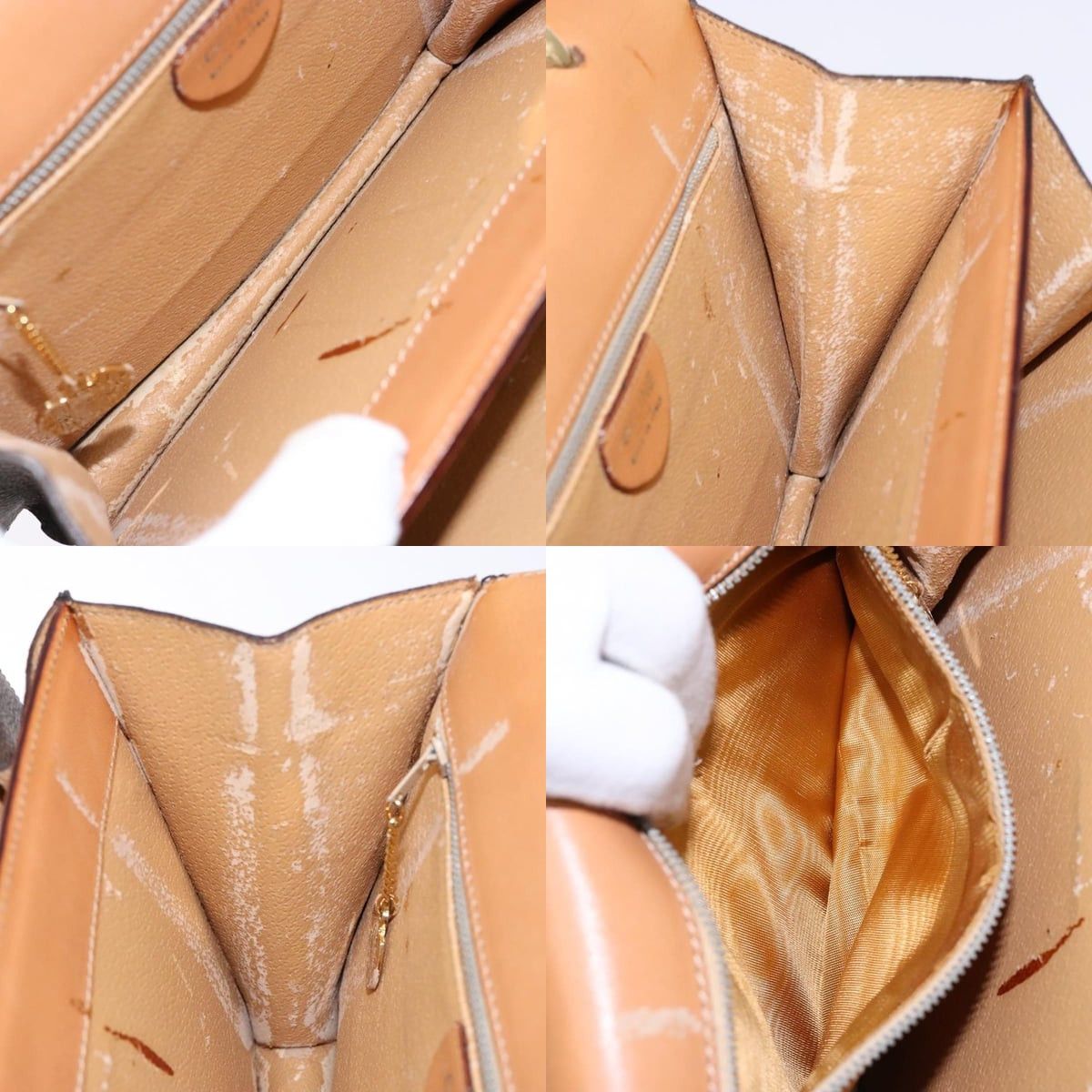 Celine CELINE Macadam Canvas Hand Bag Pvc Leather Brown Gold Size ONE SIZE - 12 Thumbnail