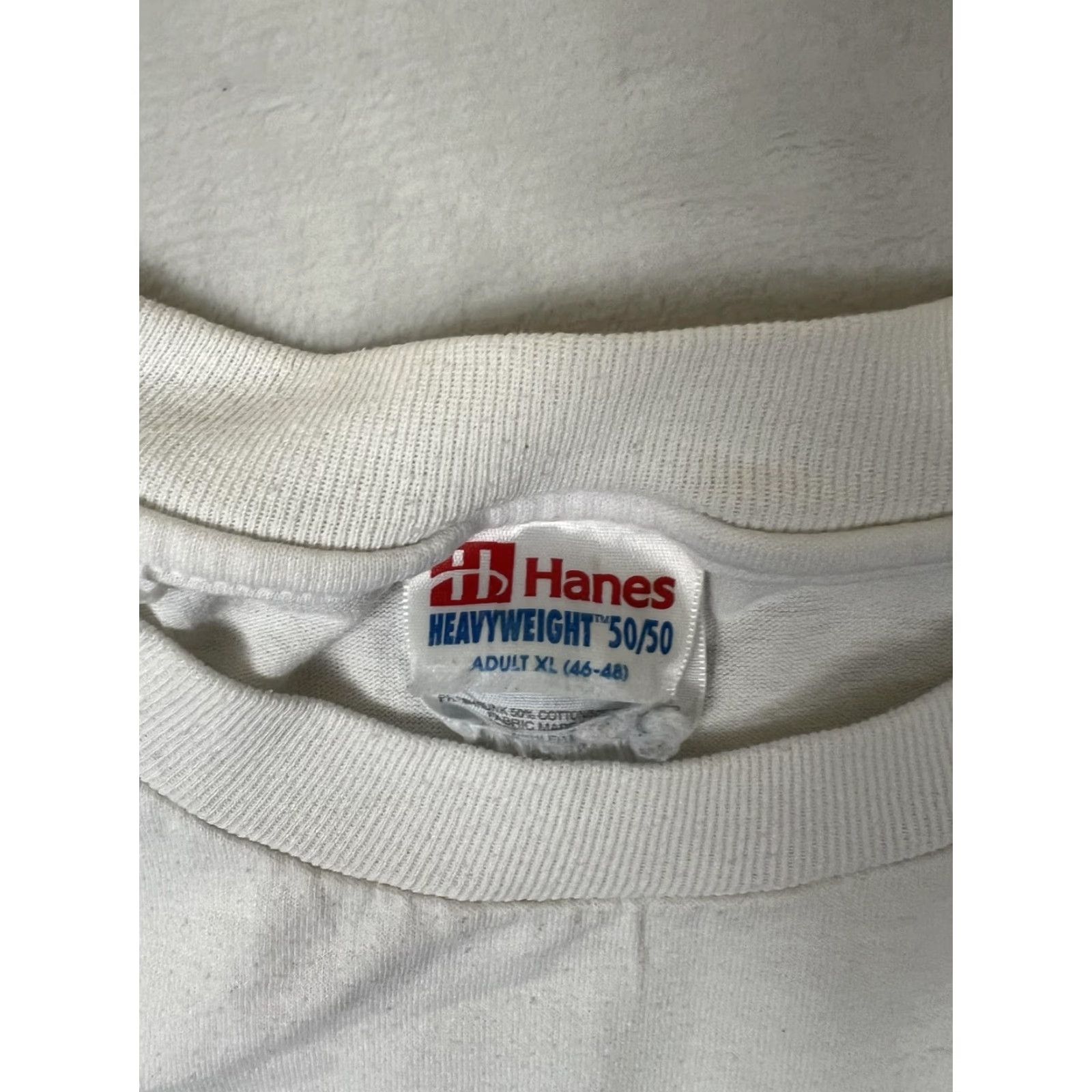 Hanes VINTAGE Gritman-Vandal Tennis Classic T-Shirt Mens XL White Idaho College 1998 Size US XL / EU 56 / 4 - 6 Thumbnail