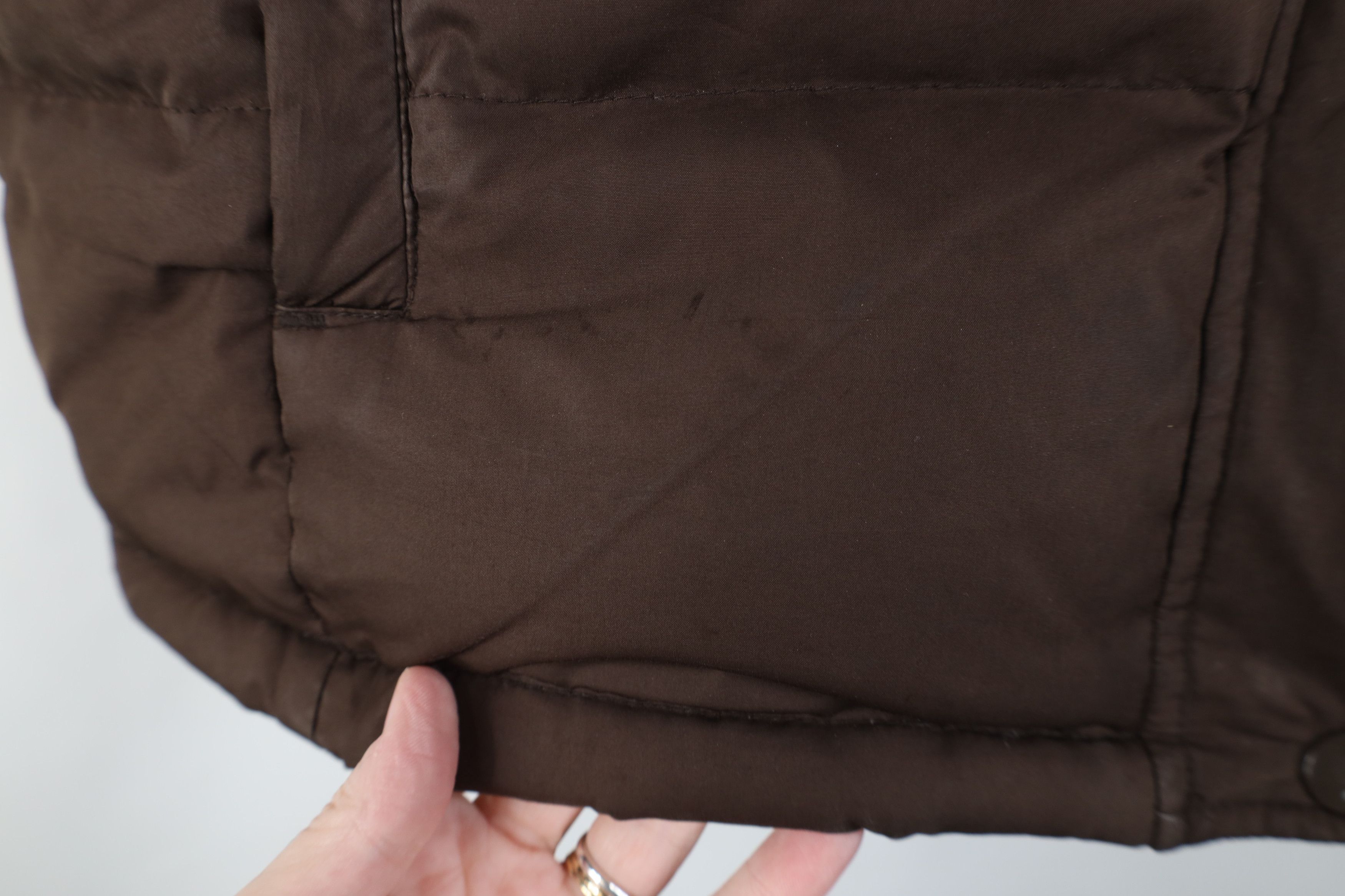 Gap Vintage Y2K Gap Duck Down Hooded Puffer Vest Jacket Brown Size M / US 6-8 / IT 42-44 - 6 Thumbnail