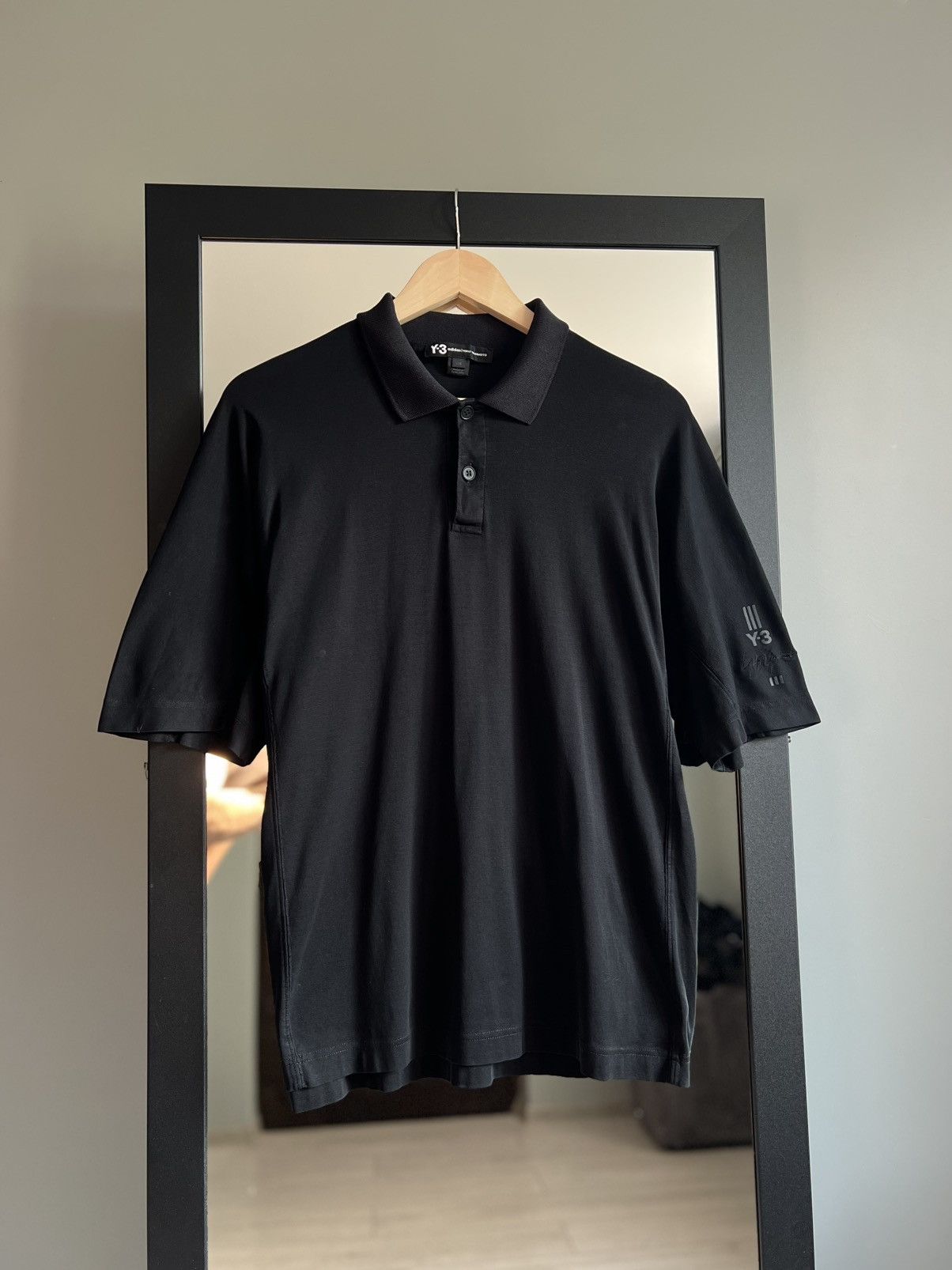 トップス Y-3 Adidas x Yohji Yamamoto Polo Shirt Sell Adidas by Y-3 Yohji Yamamoto Polo Shirt - Black