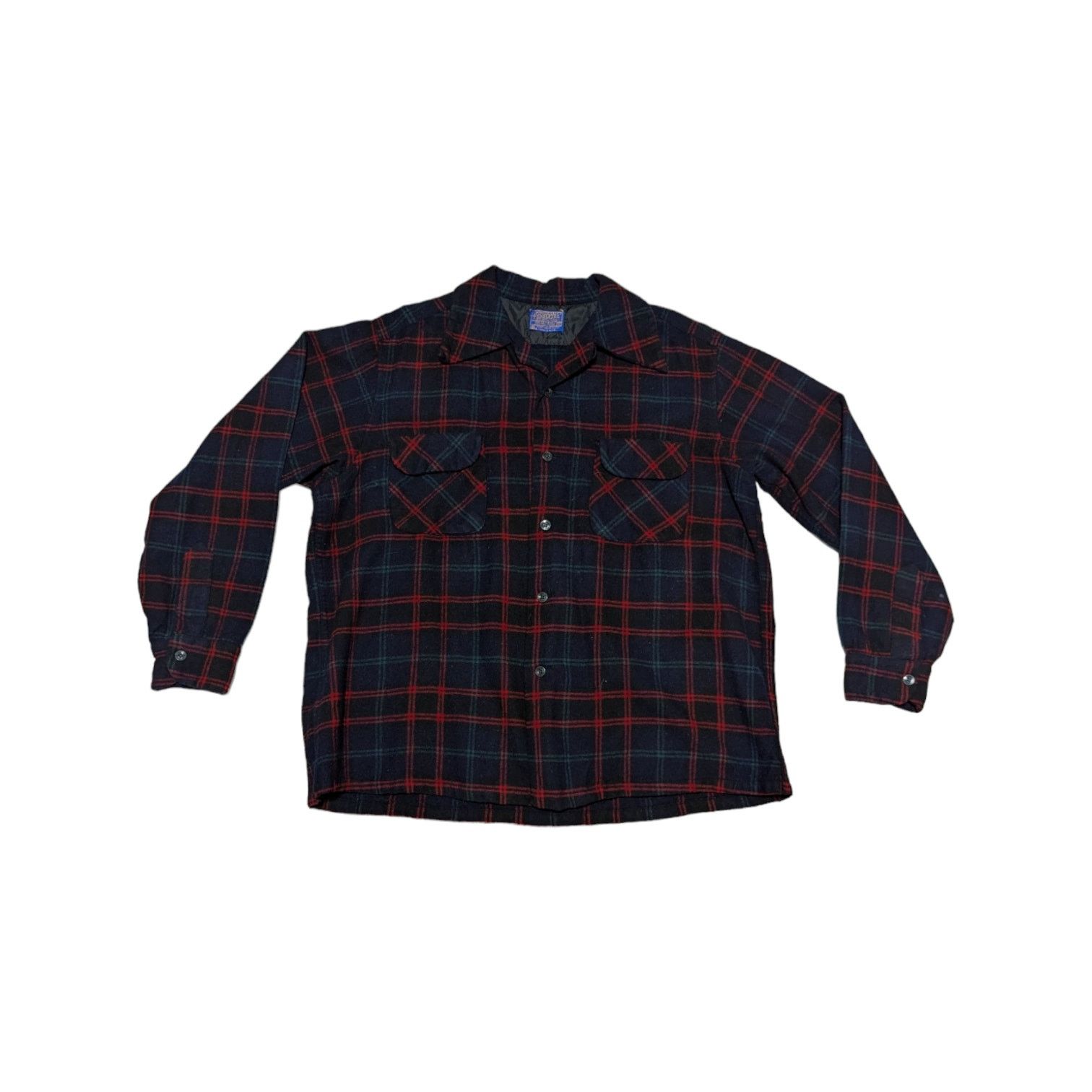 Pendleton × Vintage Vintage 70s Pendleton Field Shirt Button Down Plaid Red Blue Size US XL / EU 56 / 4 - 1 Thumbnail