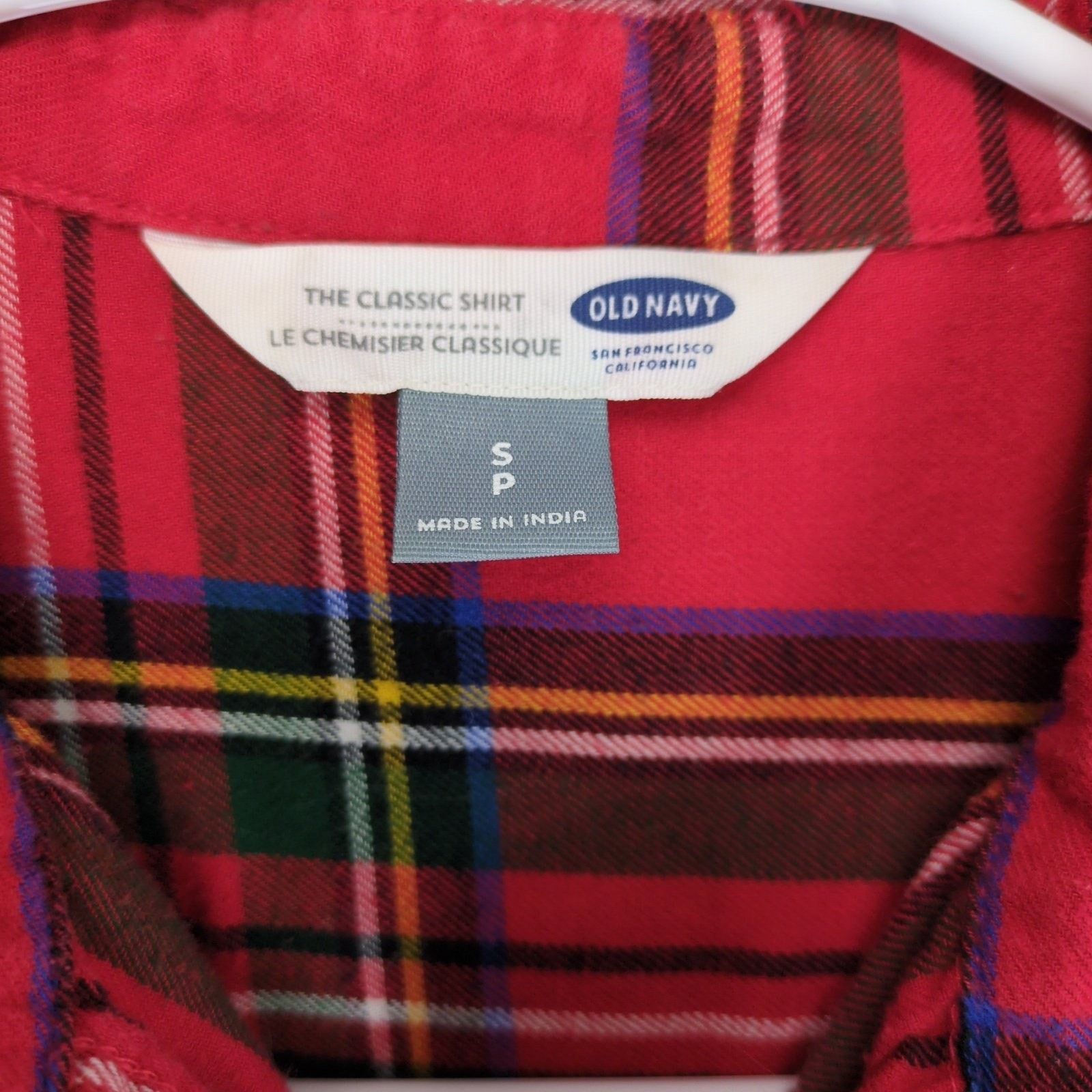 Old Navy Old Navy The Classic Shirt Women's S Red Flannel Long Sleeve Size S / US 4 / IT 40 - 2 Thumbnail