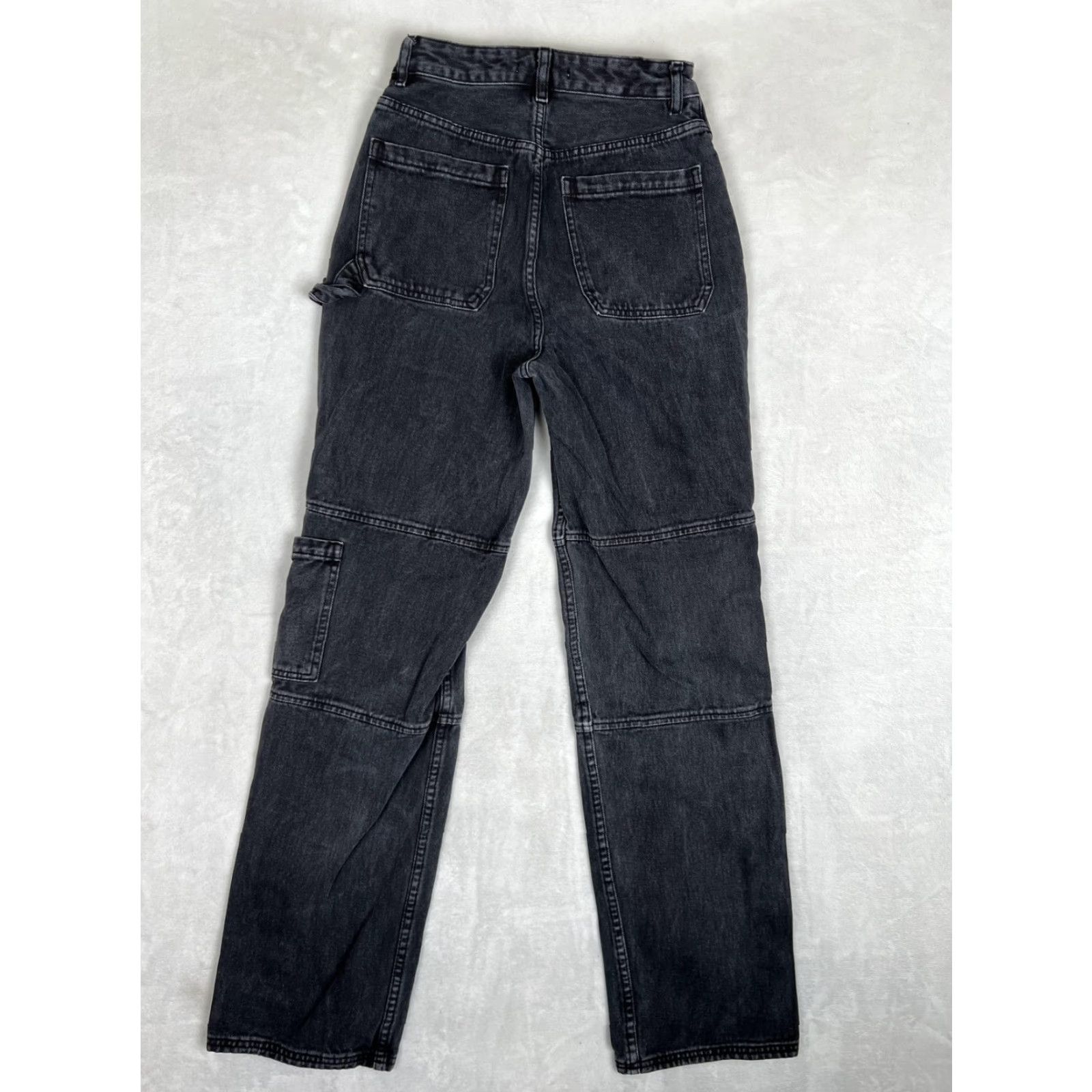 Pacsun PacSun Jeans Womens 26 Boyfriend Carpenter 90s BF Charcoal Gray Denim Relaxed Inseam 32 Zip Fly Pants The Size 26" / US 2 / IT 38 - 6 Thumbnail