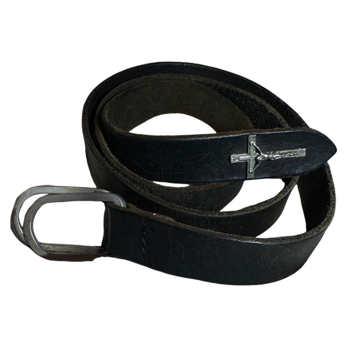 Other Crucifix Dangle Calf Leather Belt Size ONE SIZE - 1 Thumbnail