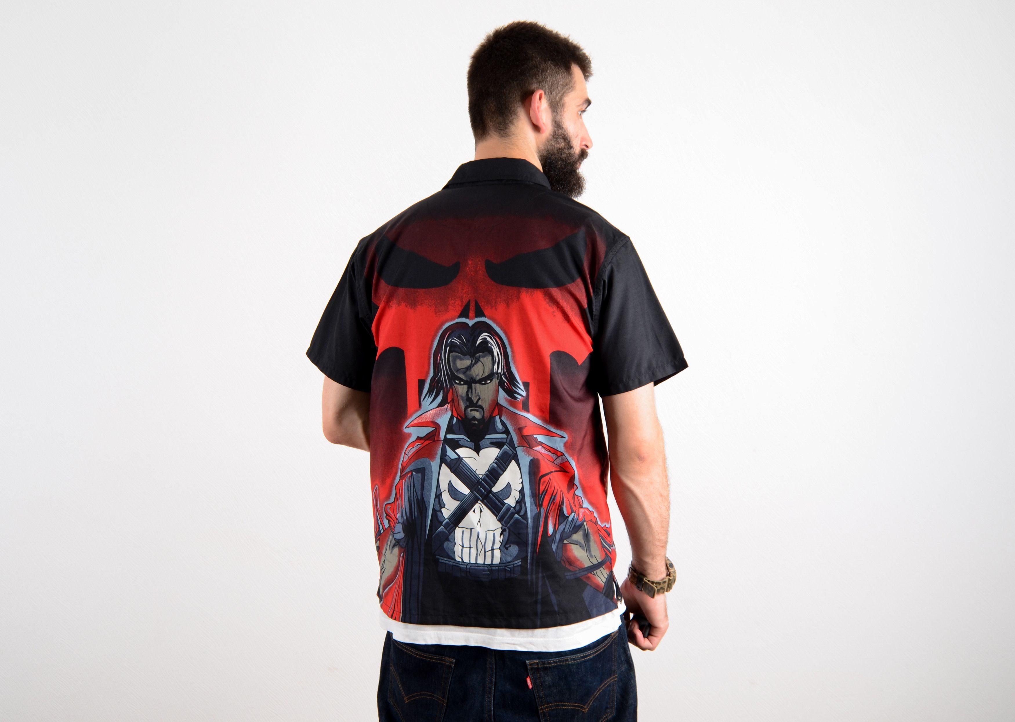 Japanese Brand Vintage Anime Dragon Japan Red Black Samurai SS Shirt Size US S / EU 44-46 / 1 - 3 Thumbnail