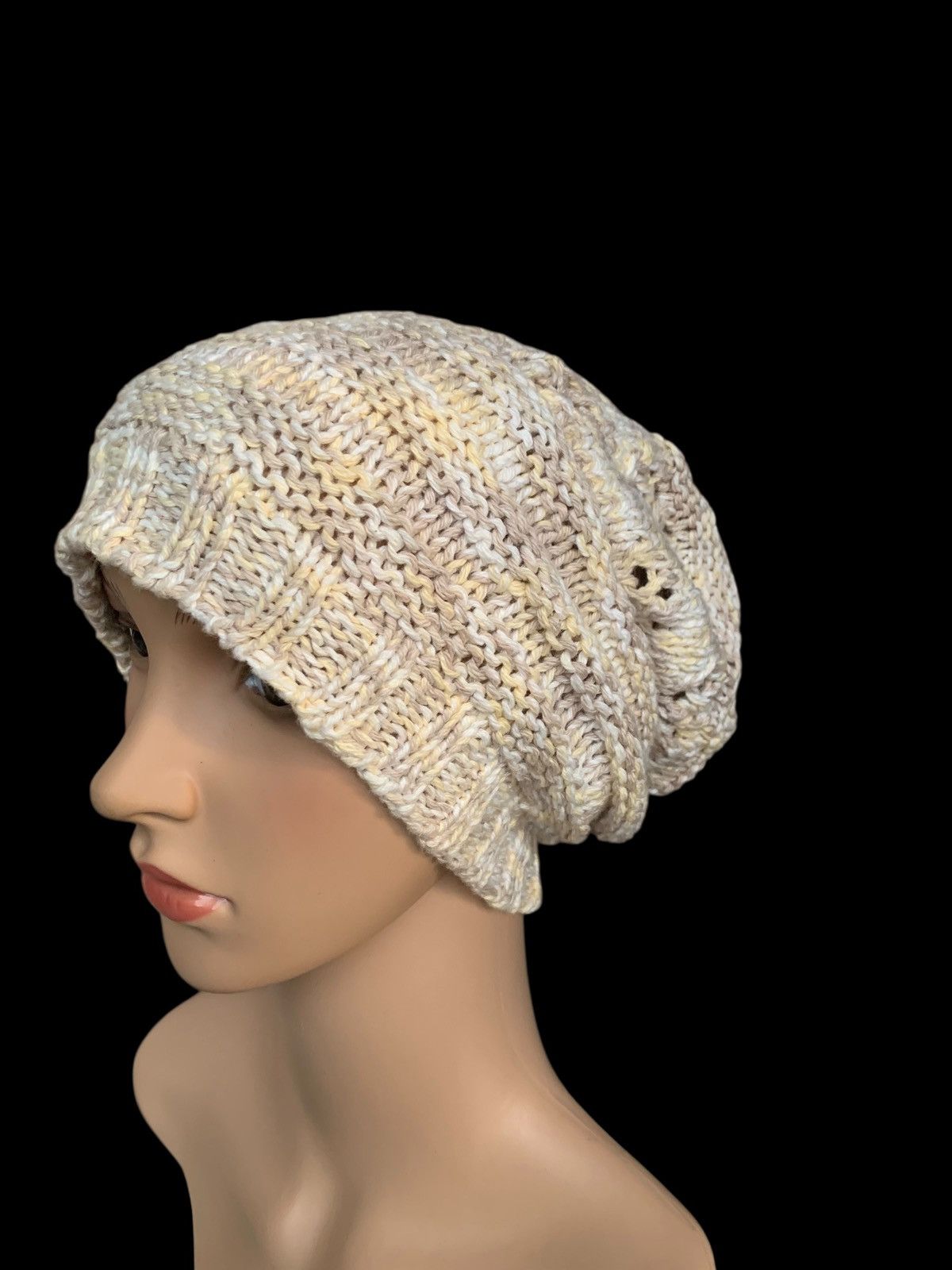 Handmade × Japanese Brand × Vintage Crochet Knitted Beanie Handmade Japanese Style Size ONE SIZE - 4 Thumbnail