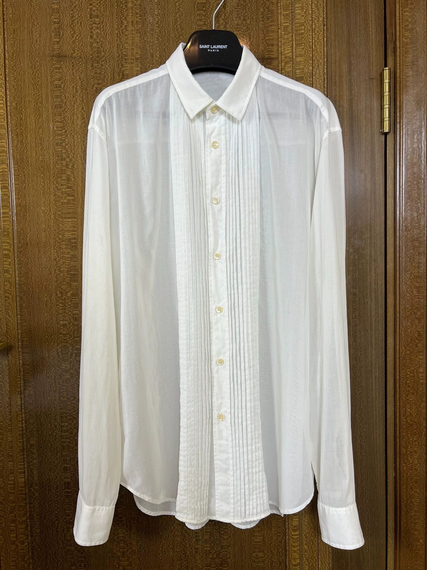 Saint Laurent Paris Saint Laurent Paris 16ss organza damaged organ shirt Size US S / EU 44-46 / 1 - 1 Thumbnail
