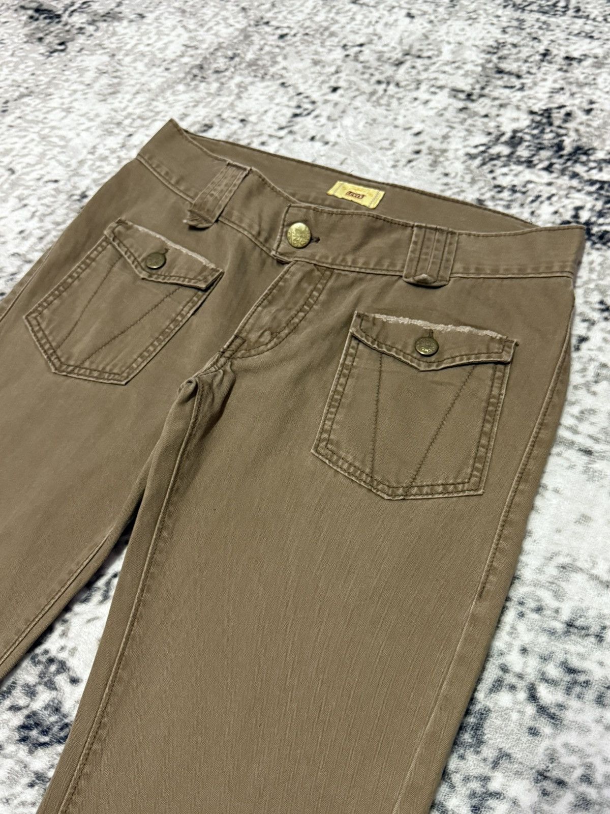 Levi's Vintage Levis Tab Twills Bush Pocket Low Rise Flare Jeans Size 28" / US 6 / IT 42 - 4 Thumbnail