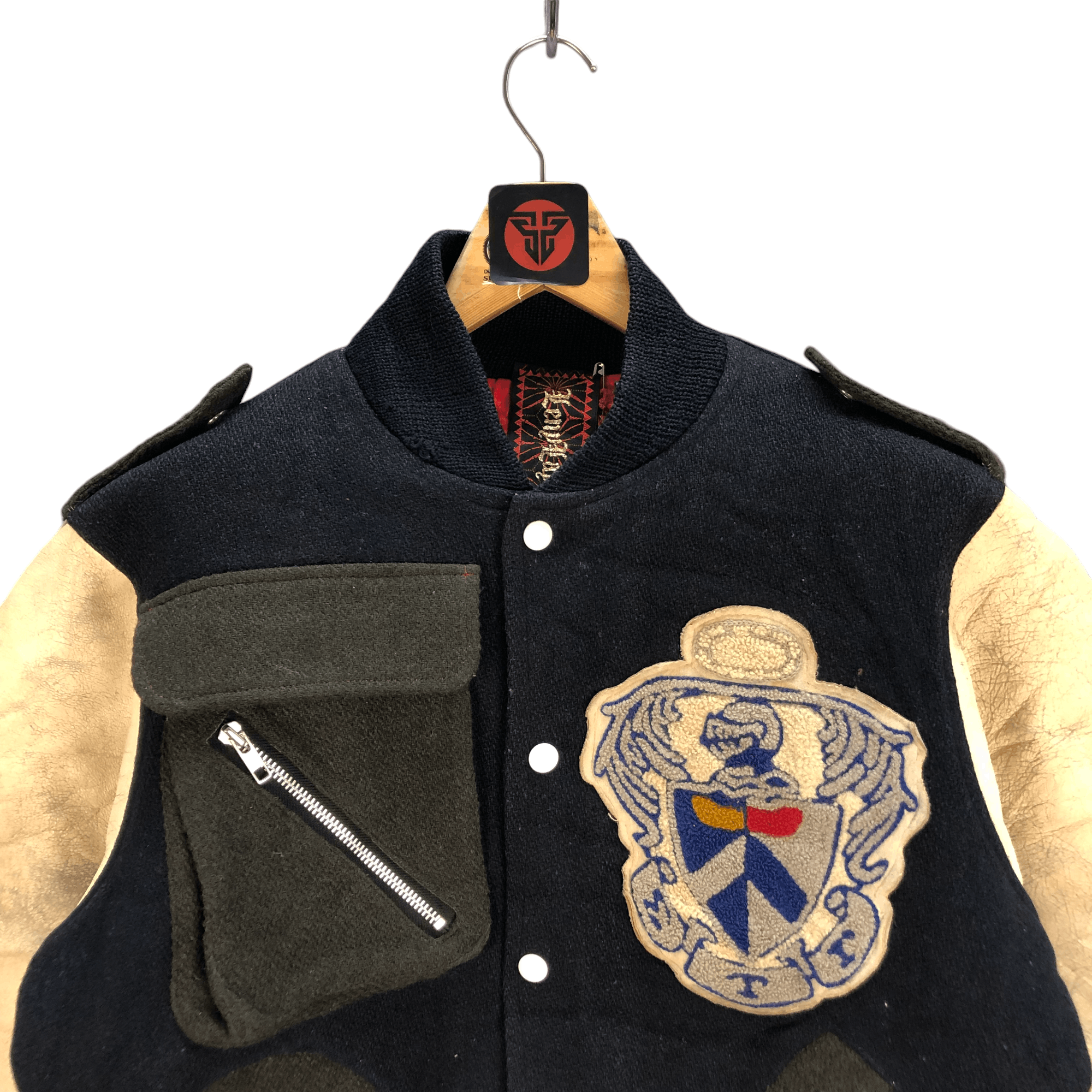 Japanese Brand TRASHED🔥 LENYLAYLACK BONDAGE RARE DESIGN VARSITY #6505-69 Size US M / EU 48-50 / 2 - 2 Thumbnail