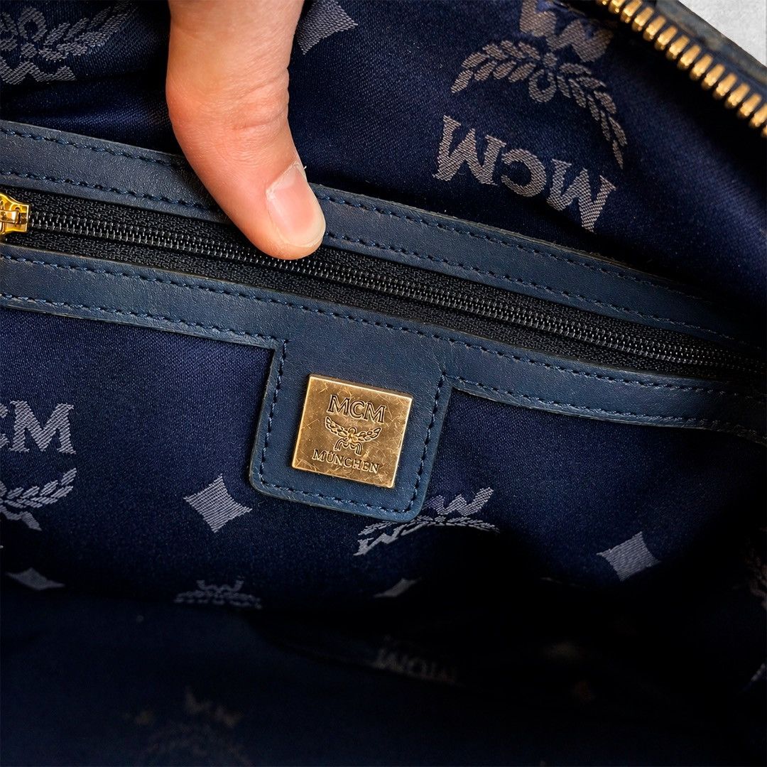 MCM MCM Bag Luxury Patent Monogram Satchel Boston Bag Glossy Size ONE SIZE - 9 Thumbnail