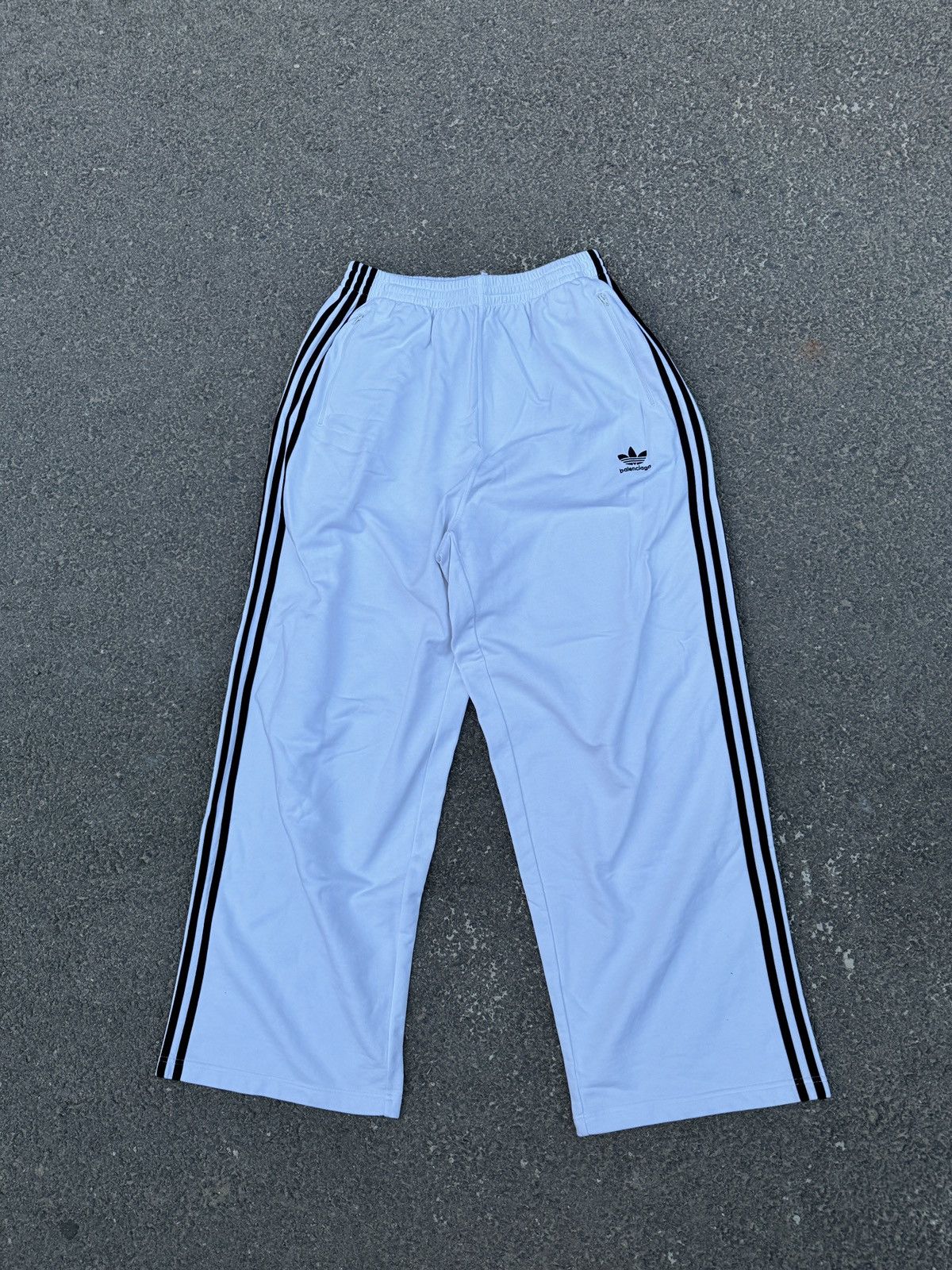 Image of Balenciaga Adidas White Oversized Sweatpants Sz. Xxl, Men's (Size 38)