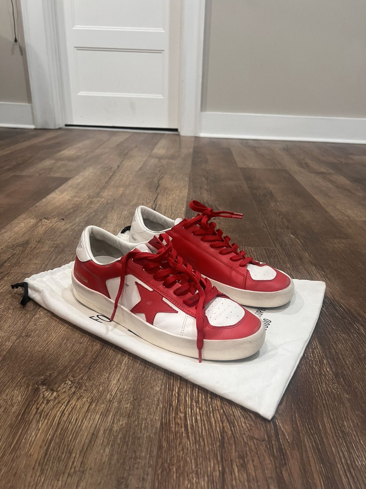Golden Goose Luxury Golden Goose Red/White Sneakers Size US 11 / IT 41 - 2 Thumbnail
