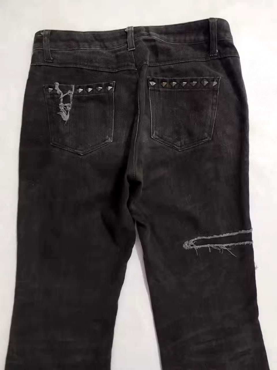 Japanese Brand Japanese BPN Distressed Patchwork flare studded Pants Size US 29 - 7 Thumbnail
