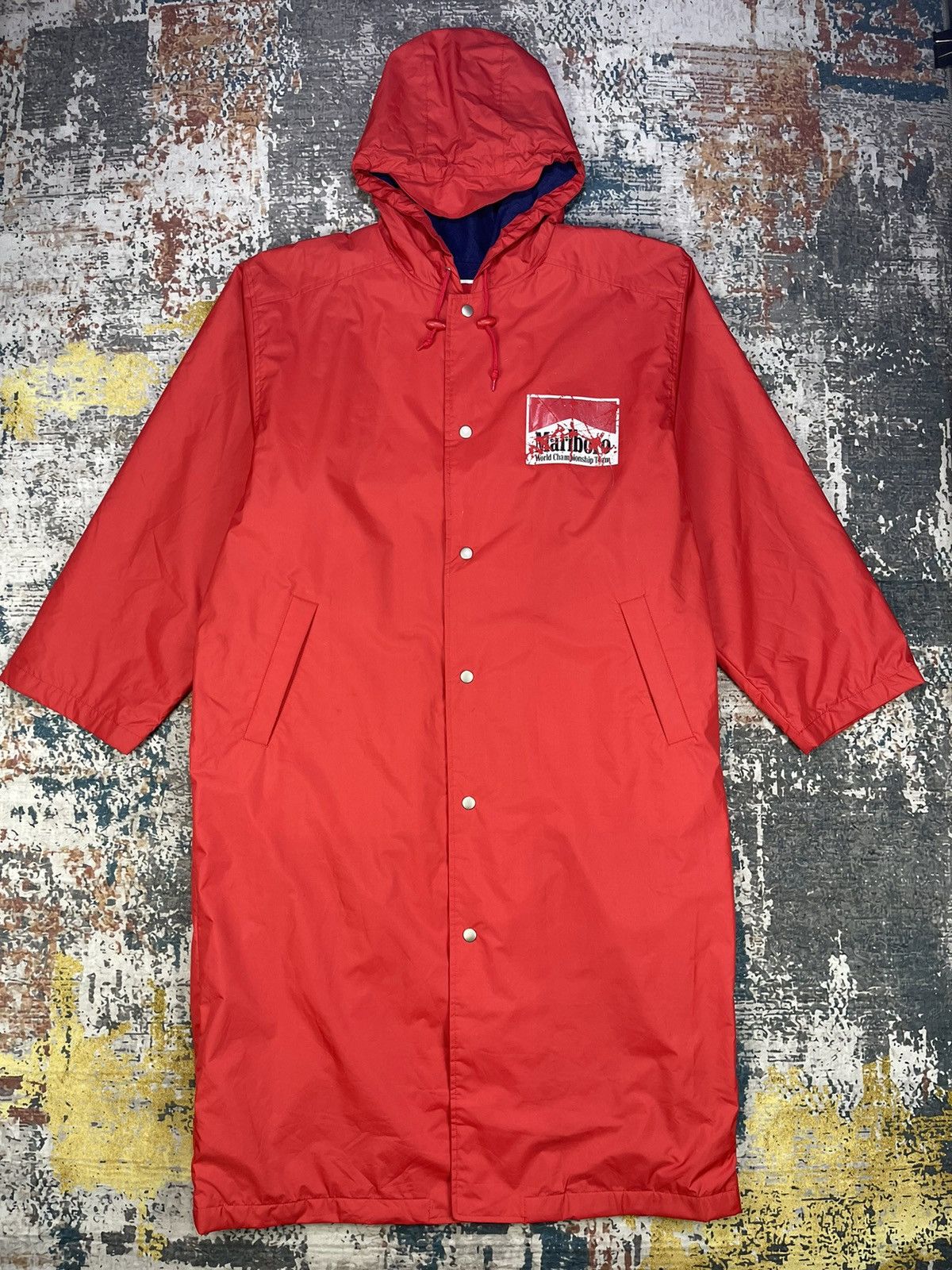 Marlboro Vintage Marlboro Warmer Fleece Lining Hooded Jacket Size US L / EU 52-54 / 3 - 1 Thumbnail