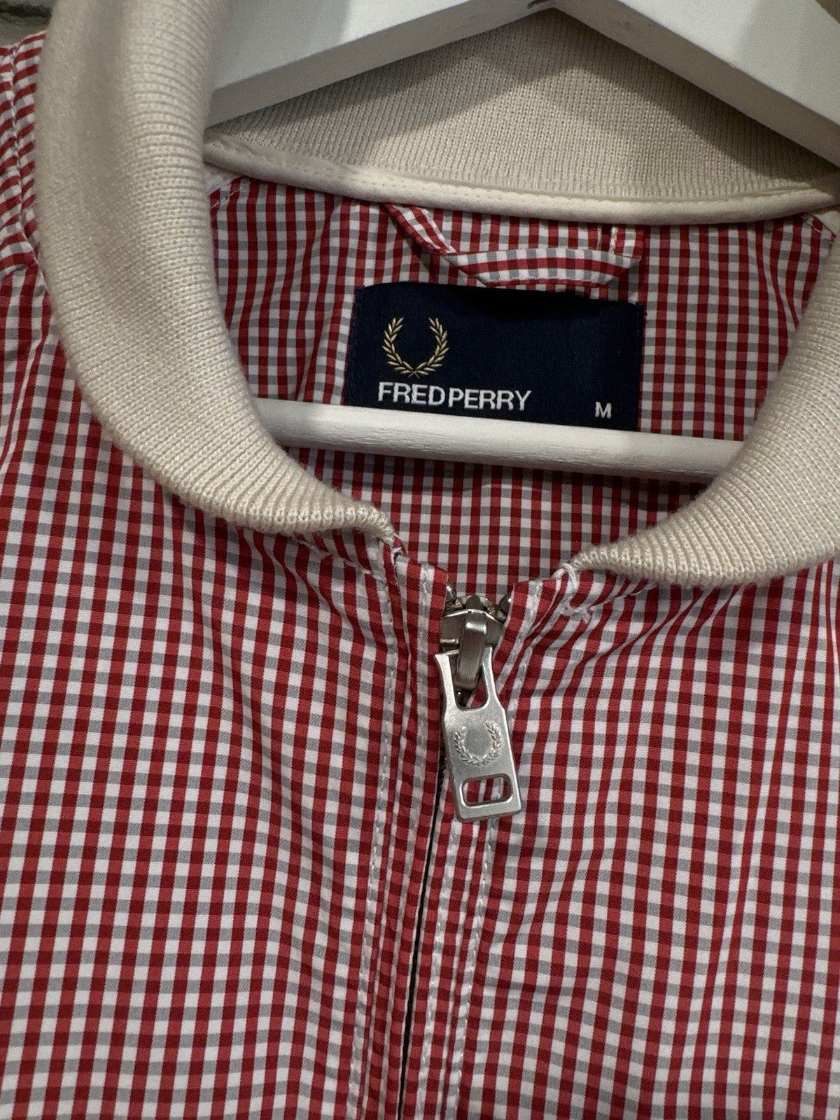 Fred Perry Fred Perry Striped Bomber Jacket Red White Men’s M Size US M / EU 48-50 / 2 - 4 Thumbnail