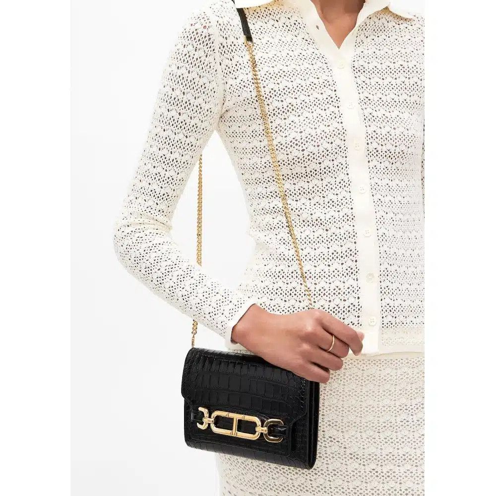 Tom Ford o1loc1c0425 S0457 Size: OS / Croc Embossed Mini Shoulder Bag Size ONE SIZE - 3 Thumbnail