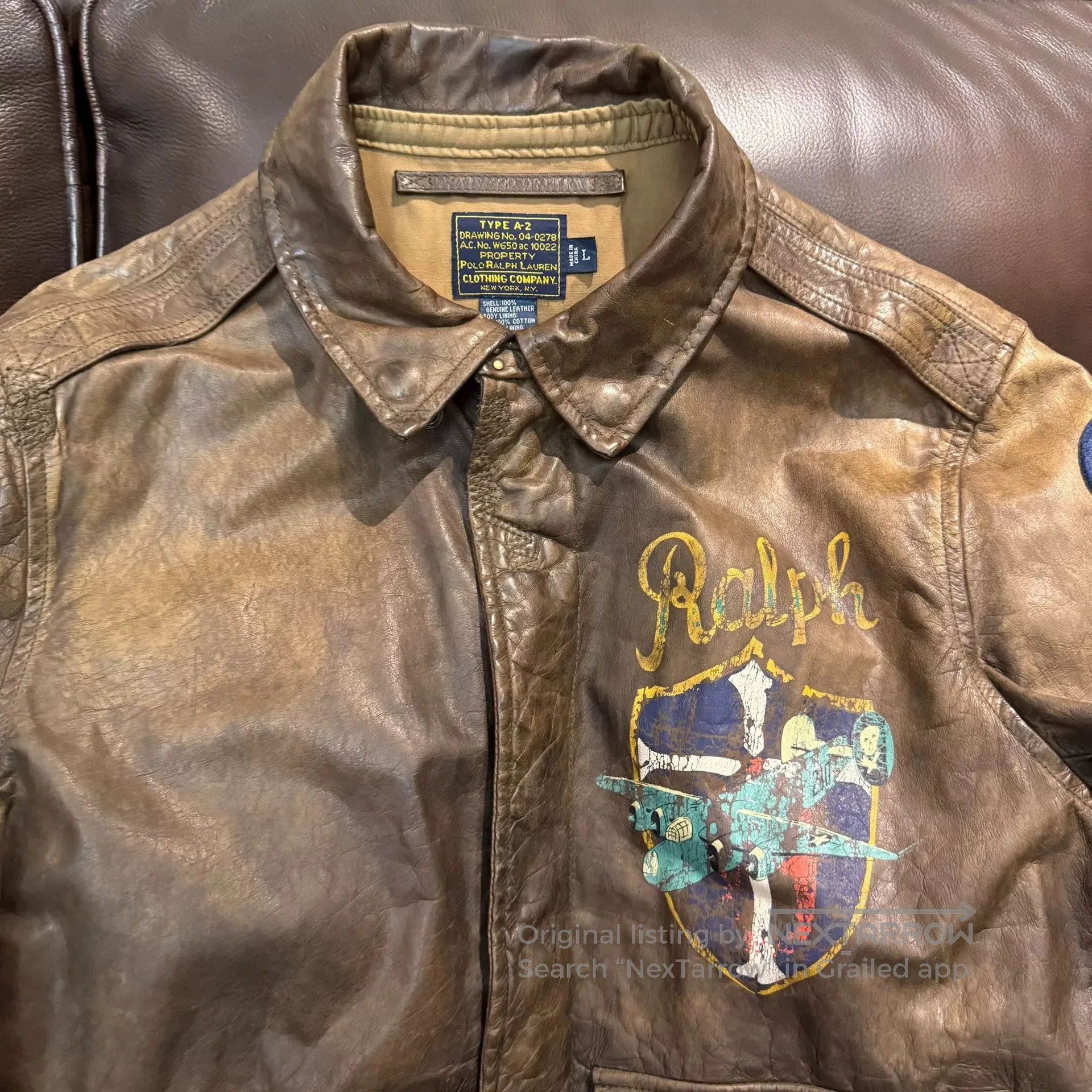 Polo Ralph Lauren Ralph Lauren A2 Leather Flight Jacket. Size US L / EU 52-54 / 3 - 4 Thumbnail