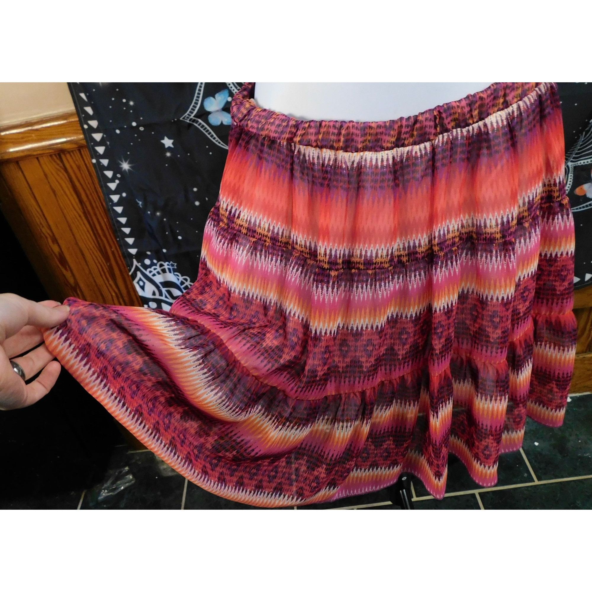 Other B-Wear Striped Sunset Skirt In Southwestern Print Size 28" / US 6 / IT 42 - 2 Thumbnail