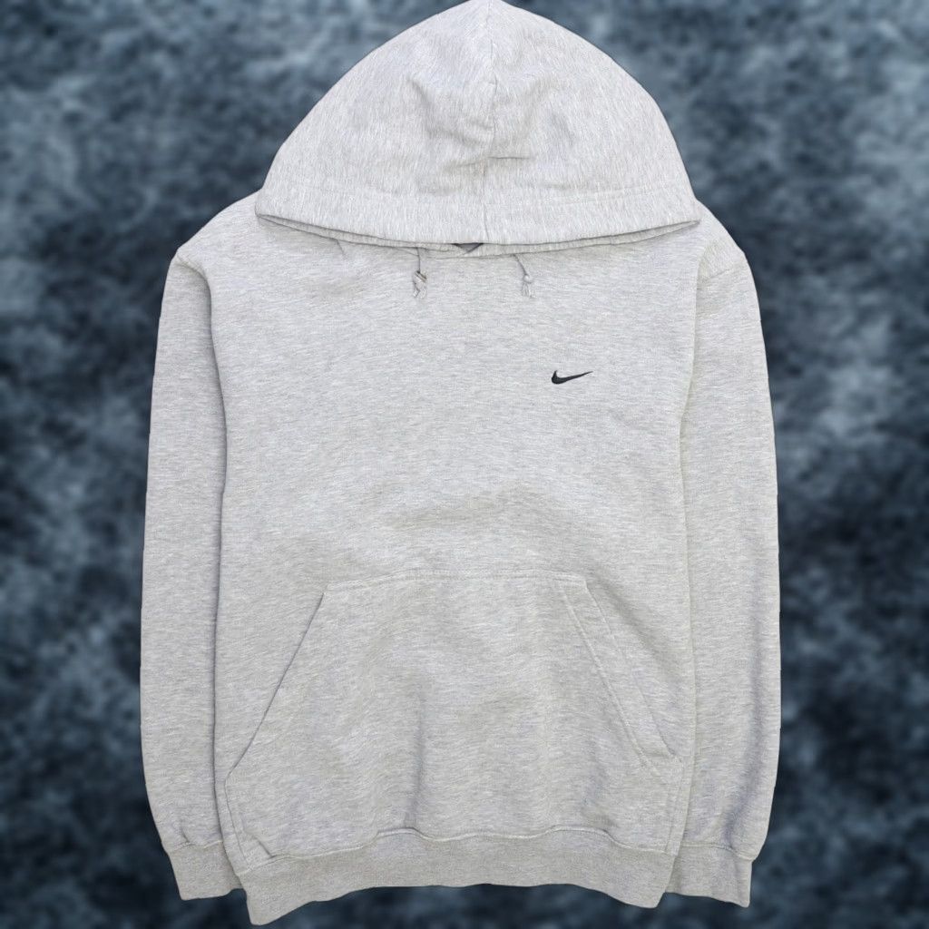 Vintage Nike Sweatshirt Hoodie Size Medium Gray Embroidered Swoosh