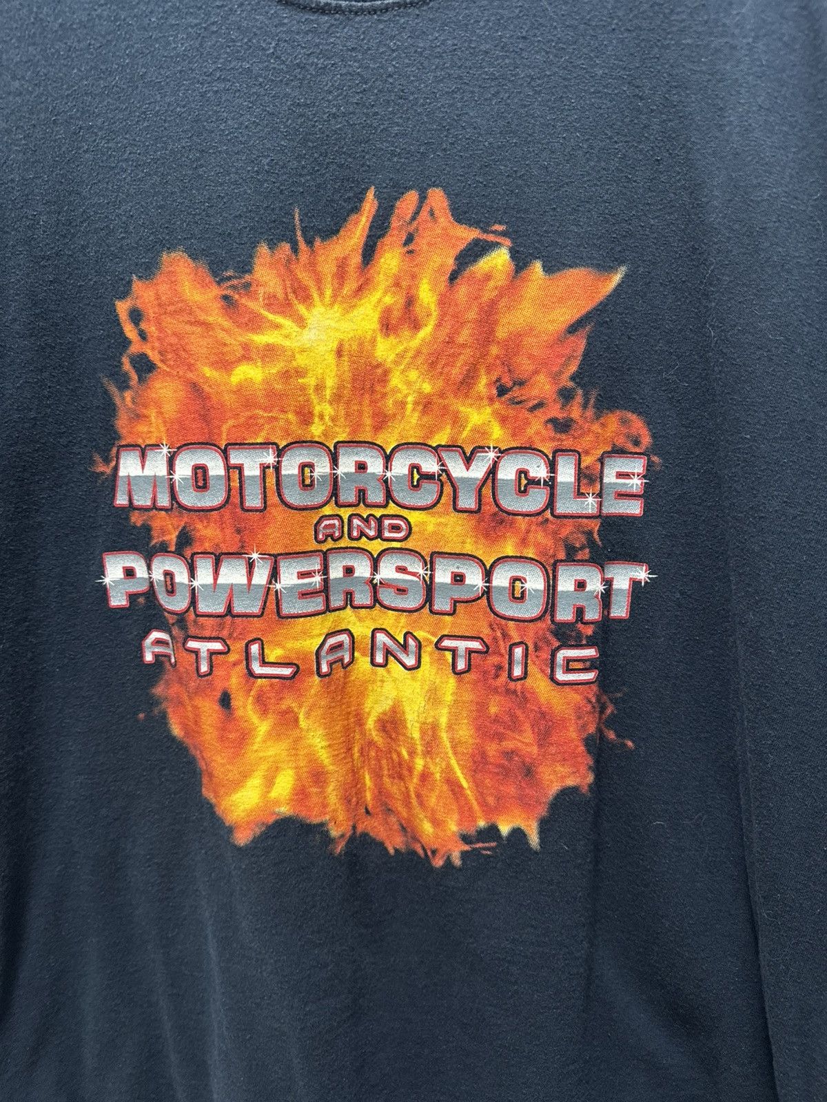Gildan Gildan Motorcycle Vintage Fire Flame Atlantic Graphic Size US XL / EU 56 / 4 - 2 Thumbnail