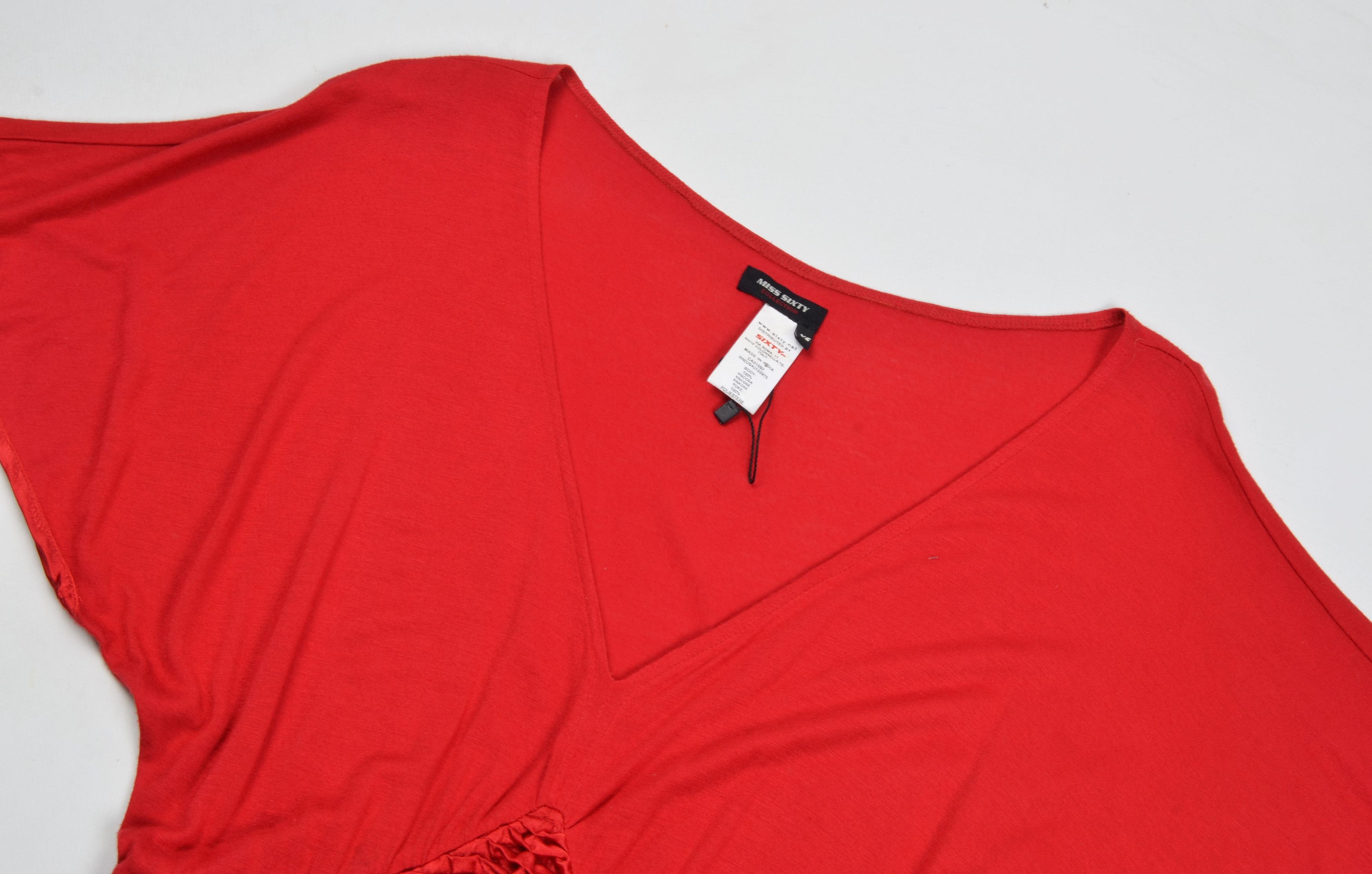 Miss Sixty × Vintage Miss Sixty Y2K Deep V-Neck Batwing Sleeves Mini Dress Size XS / US 0-2 / IT 36-38 - 5 Thumbnail