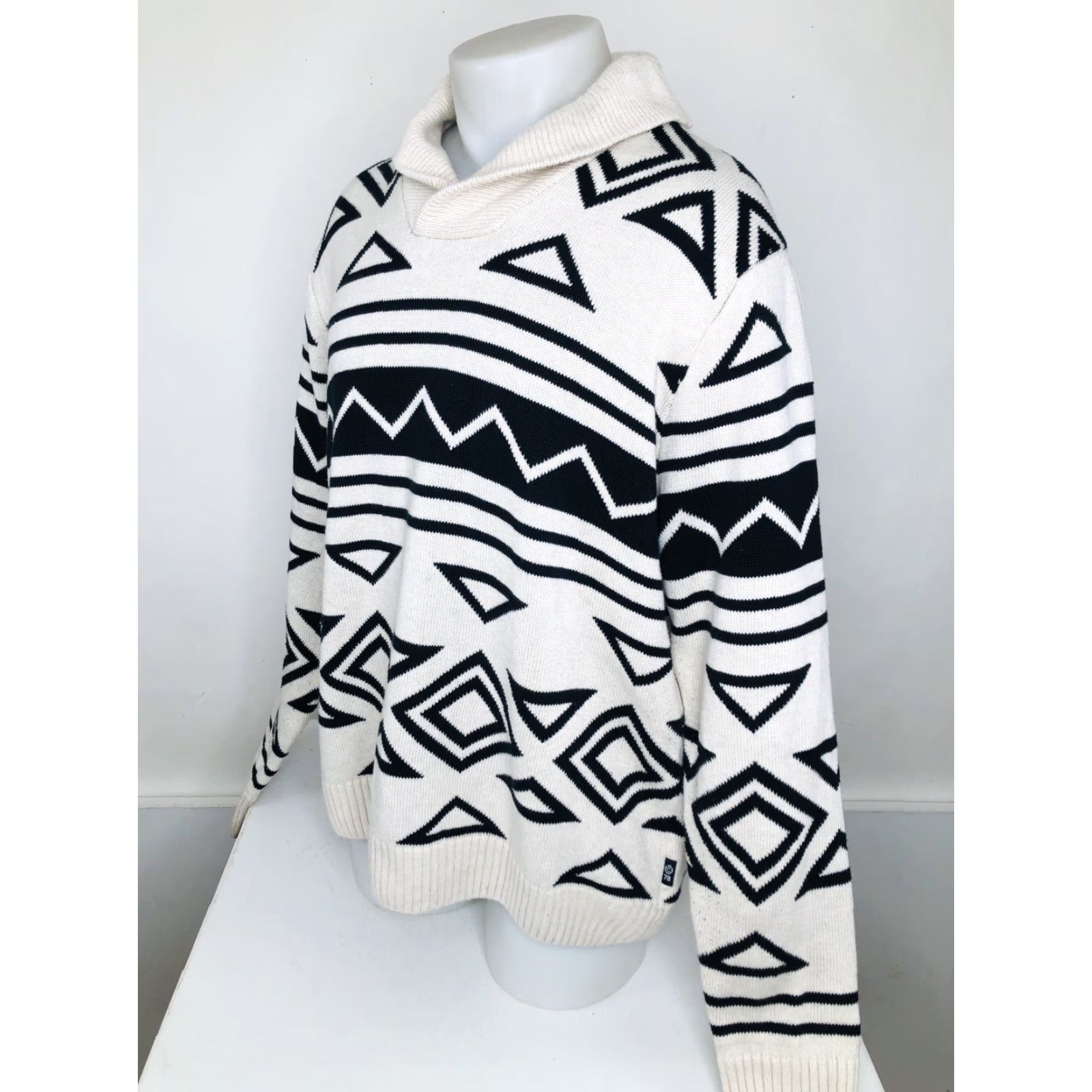Chaps Chaps Mens XL Shawl Geometric Sweater Size US XL / EU 56 / 4 - 2 Thumbnail