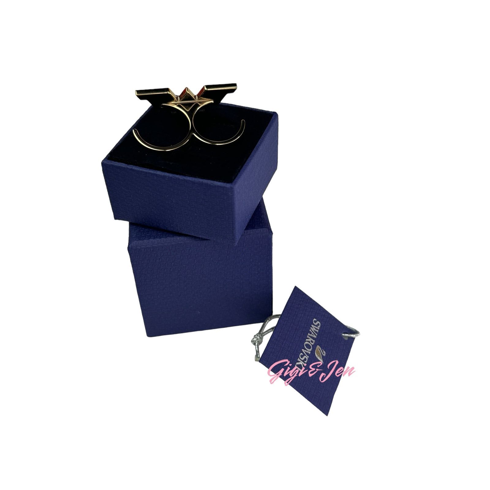 Swarovski Swarovski Fit Wonder Woman double ring Gold tone 55 - 58 Size ONE SIZE - 9 Thumbnail