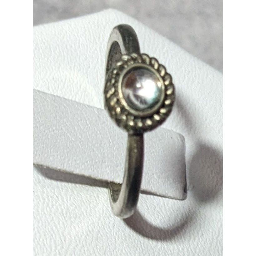 Other Minimalist Silver Tone Ring With Clear Cabochon Size 7 Size ONE SIZE - 9 Thumbnail