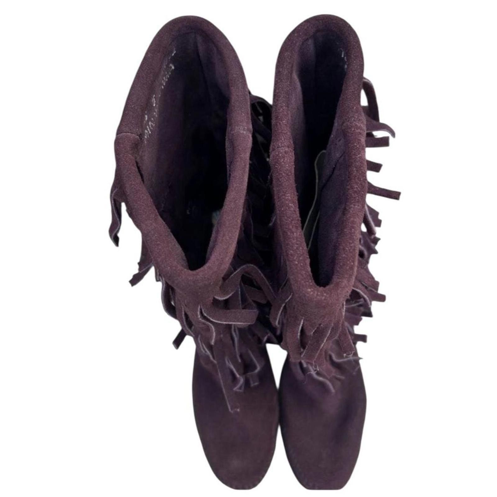 Other Western style fringe whimsy goth biker boots Size US 6 / IT 36 - 6 Thumbnail