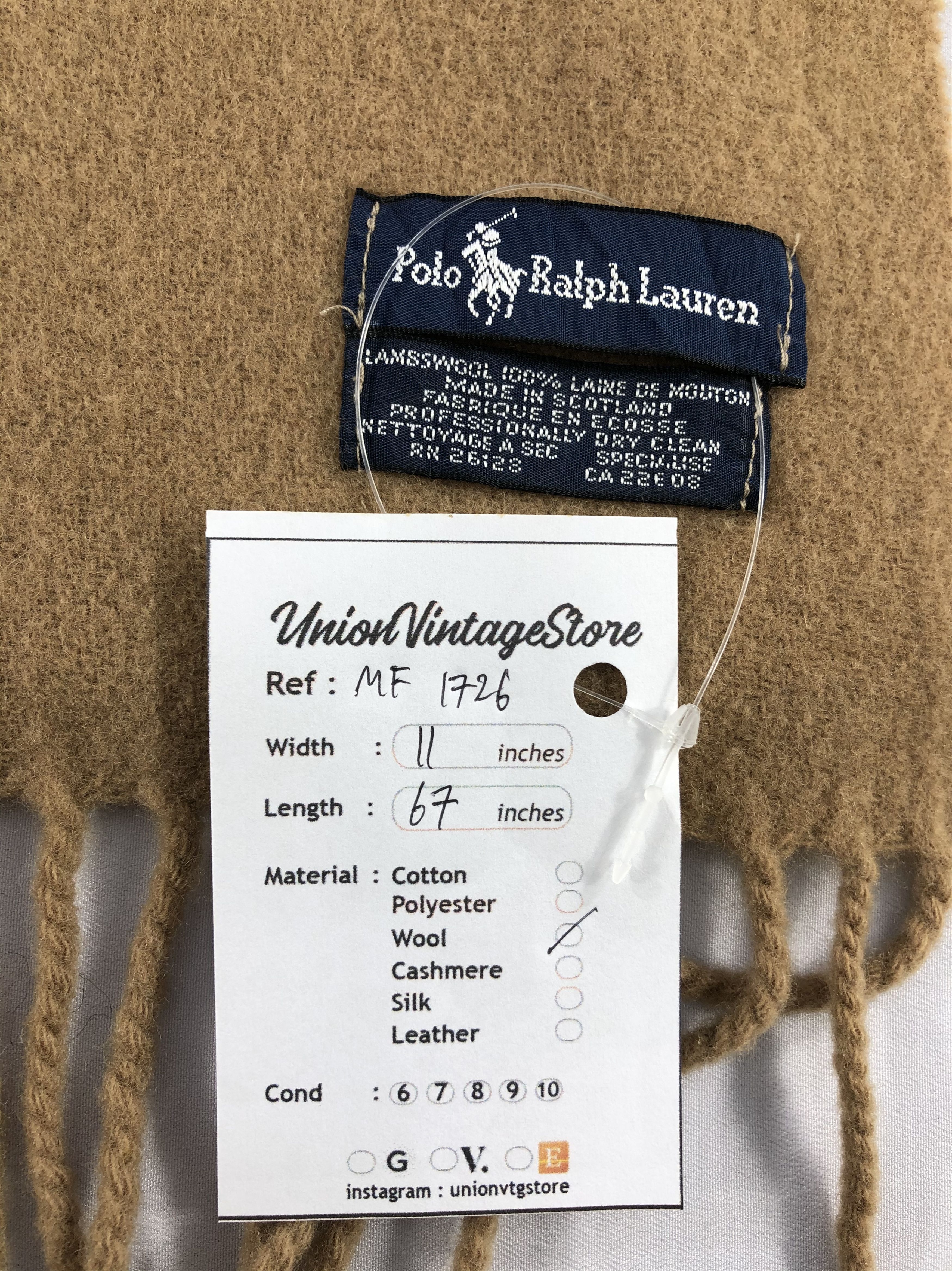 Polo Ralph Lauren Vintage Polo Ralph Lauren Scarf/Muffler/Neckwear MF1726 Size ONE SIZE - 6 Thumbnail