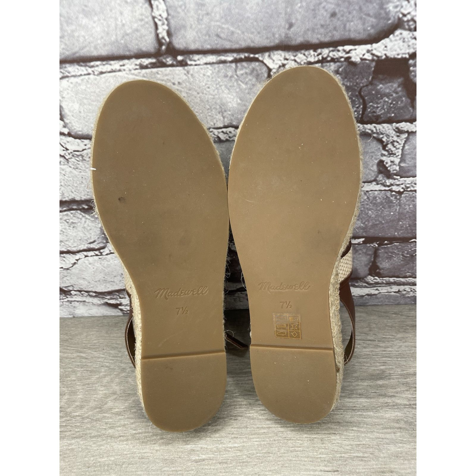 Madewell Madewell Julie Beige Brown Espadrille Slingback Strap Sandal Size US 7.5 / IT 37.5 - 7 Thumbnail