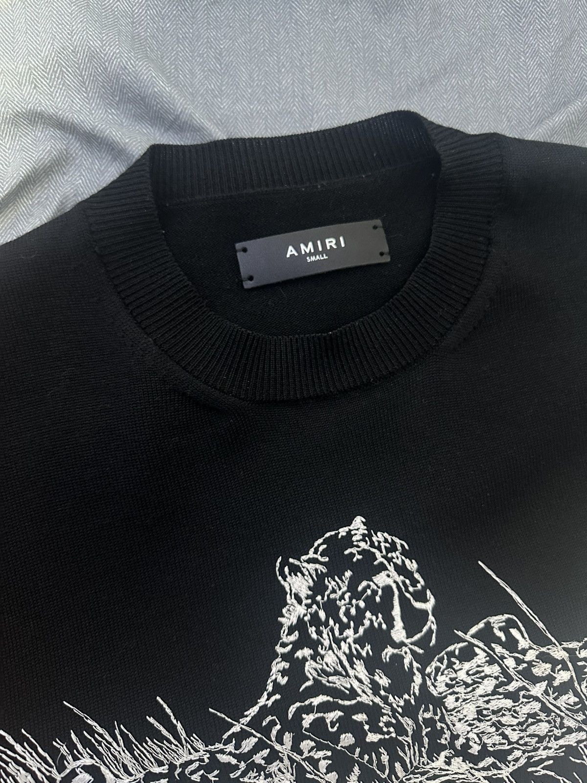 Amiri Amiri black embroidered sweater Size US S / EU 44-46 / 1 - 7 Thumbnail