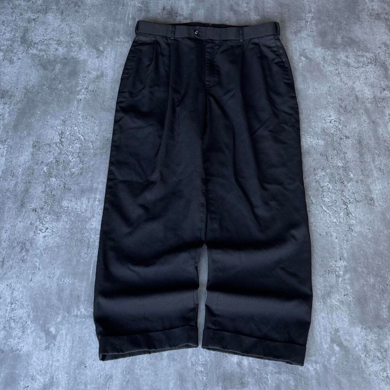 Japanese Brand × Vintage Vintage Y2K Baggy Black Grunge Opium Essential Dress Pants Size US 36 / EU 52 - 1 Thumbnail