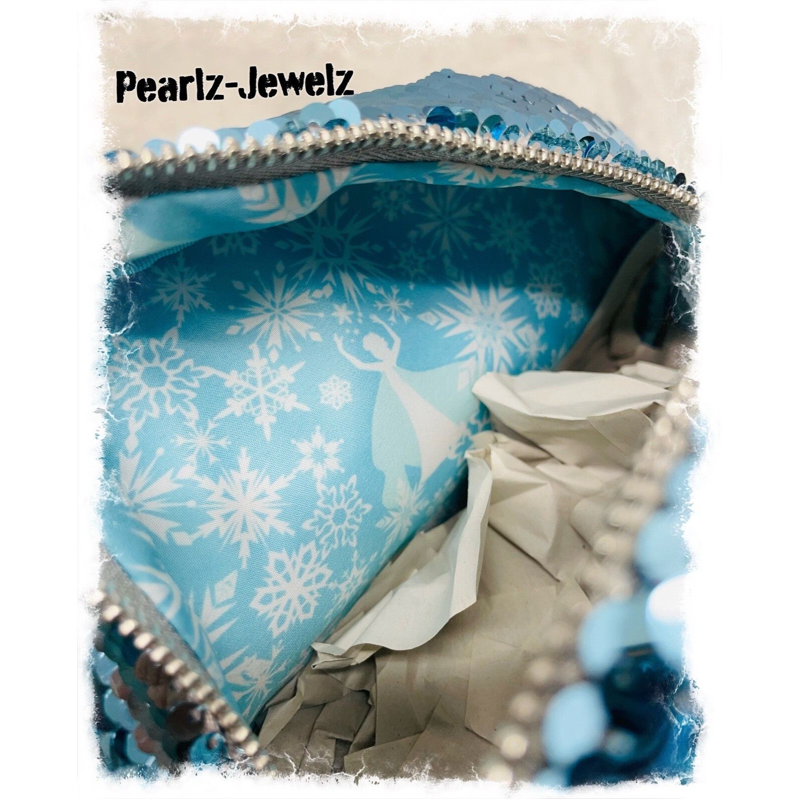 Disney Loungefly Disney Frozen Elsa Sequin Reversible Blue Silver M Size ONE SIZE - 6 Thumbnail