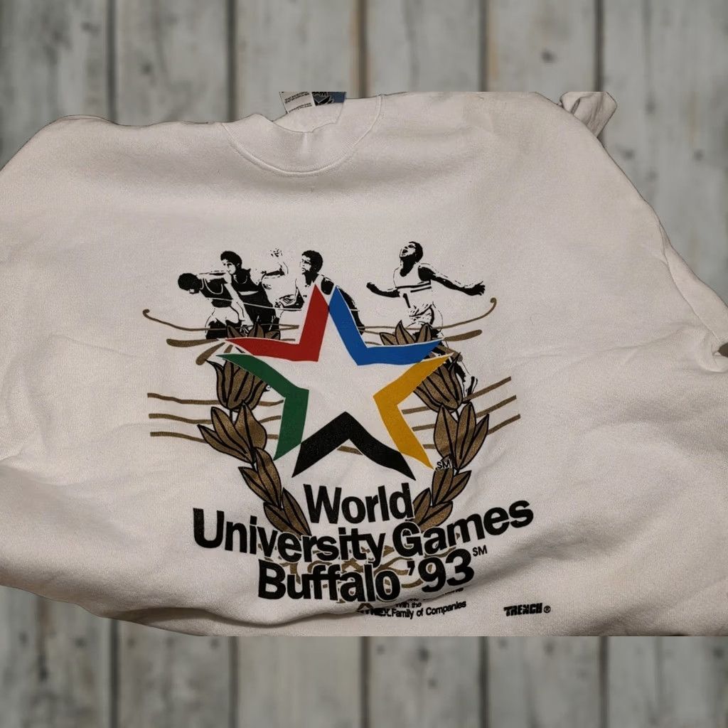 Vintage VINTAGE World University Games Buffalo 1993 Crewneck Sweatshirt 2XL Men White NEW Univ pullover Sweatshirt Size US XXL / EU 58 / 5 - 1 Preview