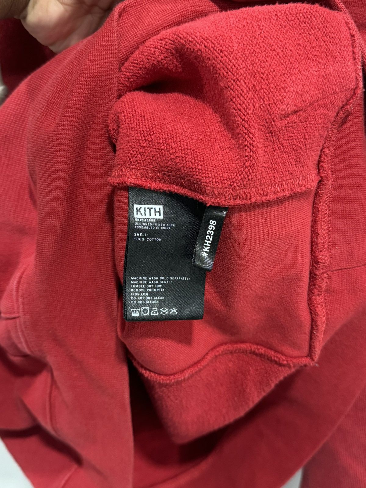 Kith Kith Williams III Contrast Hoodie Red / Navy | Grailed
