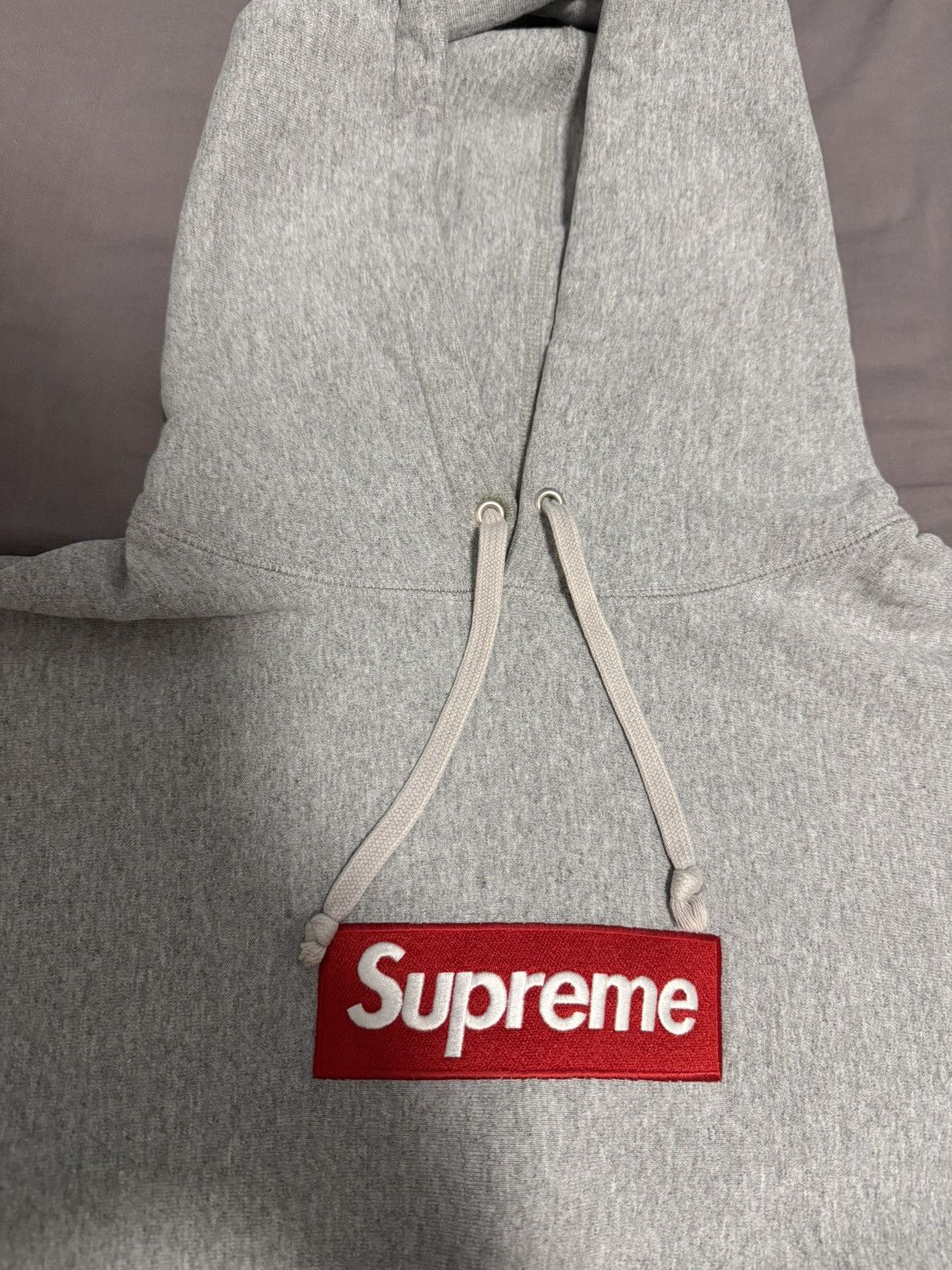 Supreme Supreme fw12 red on grey box logo hoodie hooded sweatershirt Size US L / EU 52-54 / 3 - 2 Thumbnail