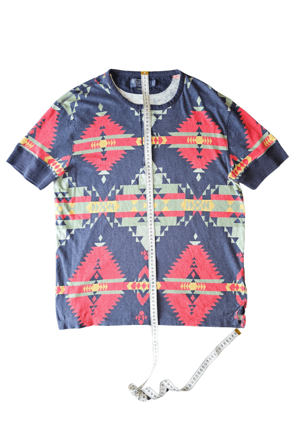 1993 PRL Santa Fe Henley - Rare Navajo Print Single-Stitch image 6