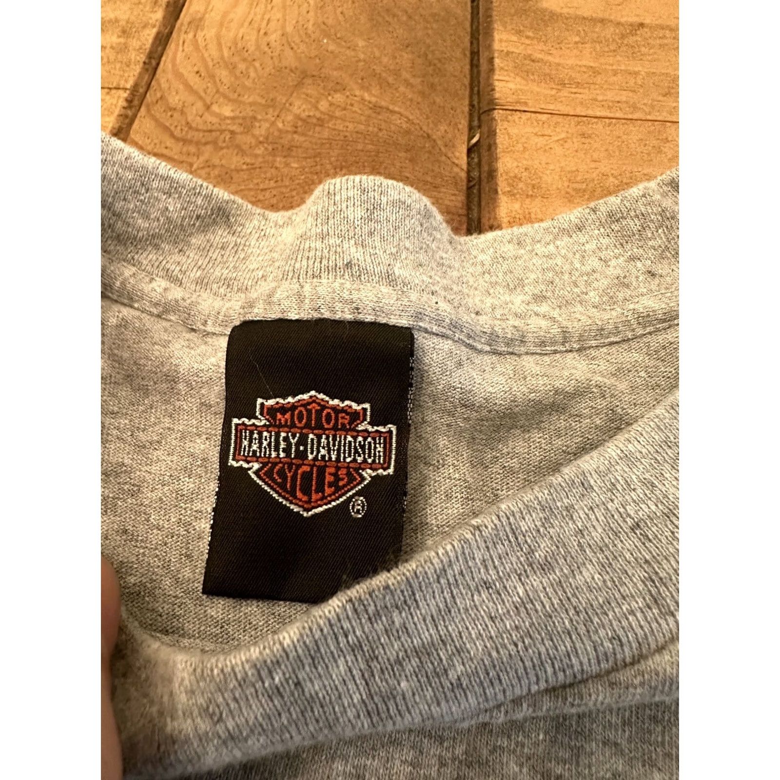 Harley Davidson VINTAGE Harley-Davidson T-Shirt 2XL Gray Mens Short Sleeve Made In USA 1998 Biker Cotton Shirt Size US XXL / EU 58 / 5 - 4 Thumbnail