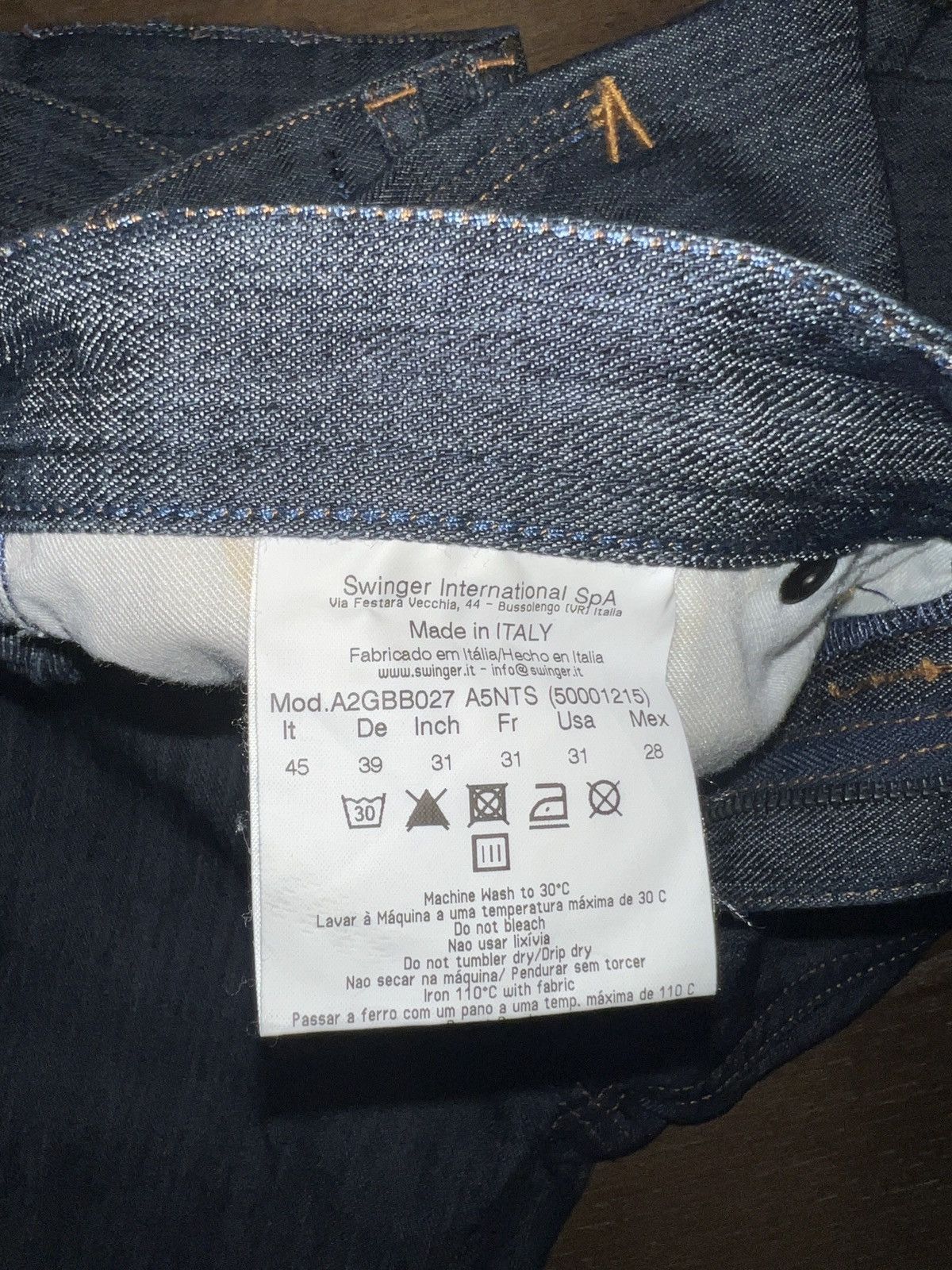 Versace Jeans Couture VJC Versace Dark Indigo Jeans - Made in Italy - Size 31 Size US 31 - 4 Thumbnail