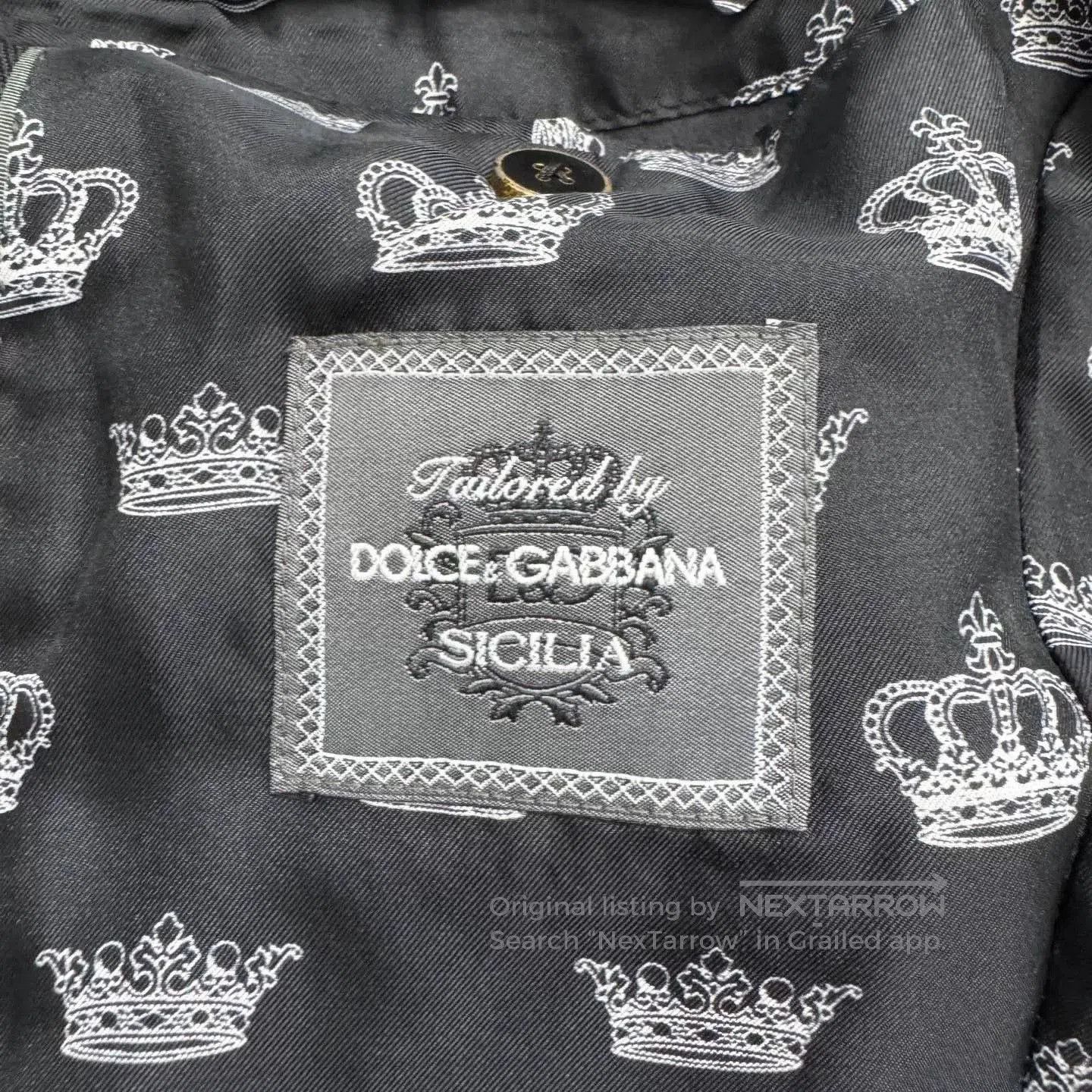 Dolce & Gabbana black embroidered wool suit jacket. Size US L / EU 52-54 / 3 - 5 Thumbnail