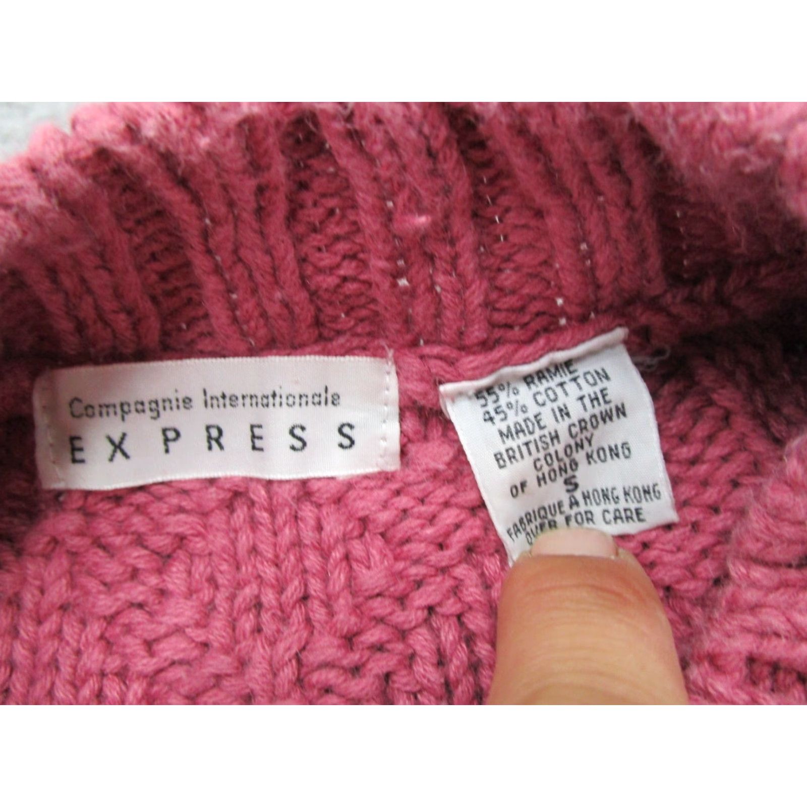 Express VINTAGE Express Sweater Pink S Wool? (Oops) Size S / US 4 / IT 40 - 2 Thumbnail