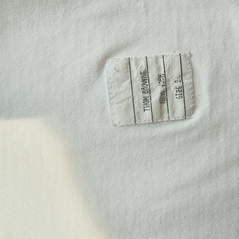 Thom Browne Thom Browne White round-neck T-shirt Size US M / EU 48-50 / 2 - 6 Thumbnail