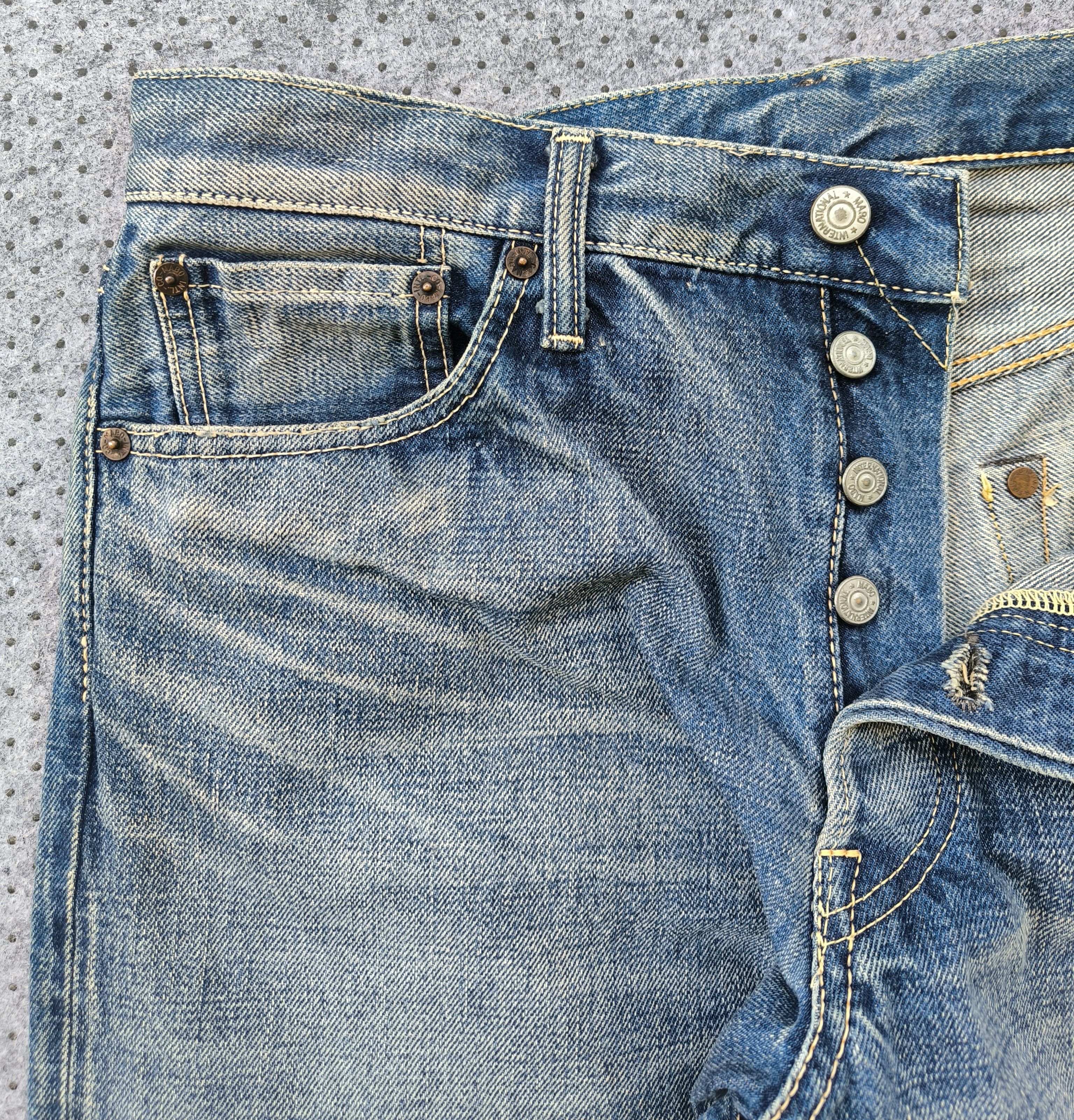 Japanese Brand MABO International distressed selvedge jeans Size US 33 - 2 Thumbnail