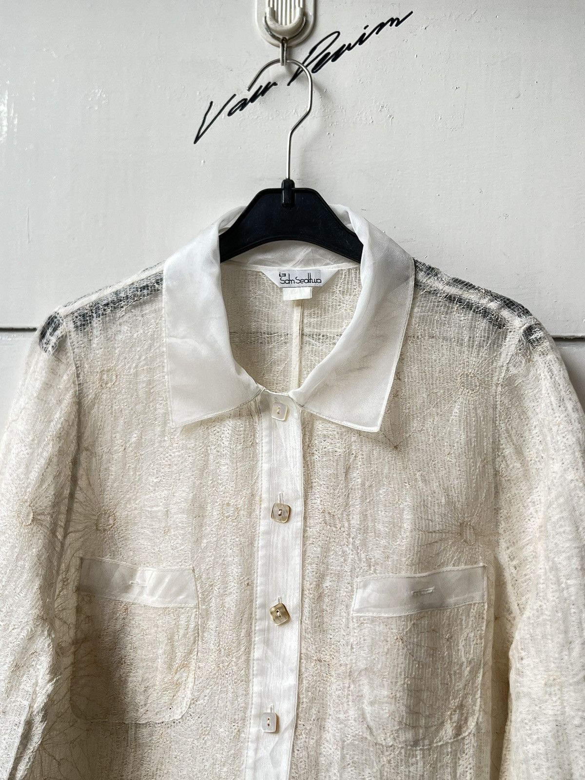 Other Japanese Brand Sdm Sedhwa White Mesh Shirt Size US XS / EU 42 / 0 - 3 Thumbnail
