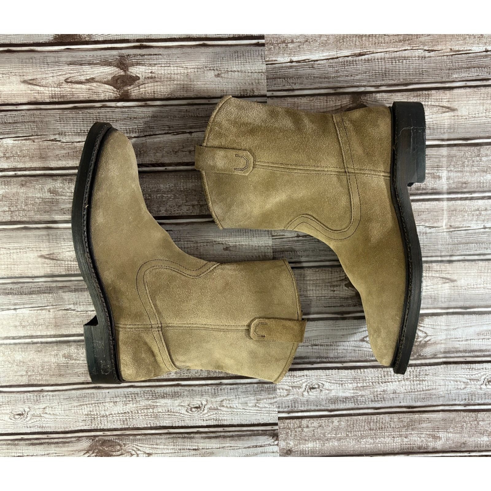 Allen Edmonds Allen Edmonds Dallas Roper Boots Burnt Sugar Suede Leather s Size US 9 / EU 42 - 4 Thumbnail