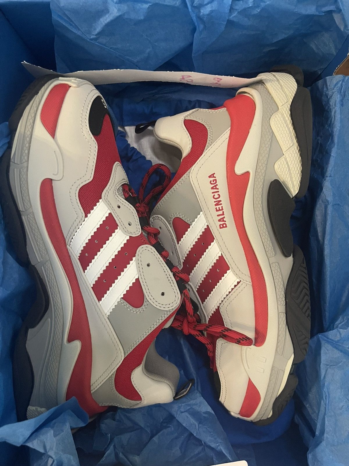 adidas gazelle silver green womens Balenciaga Adidas Triple S Sneaker – Justin Reed main image 1