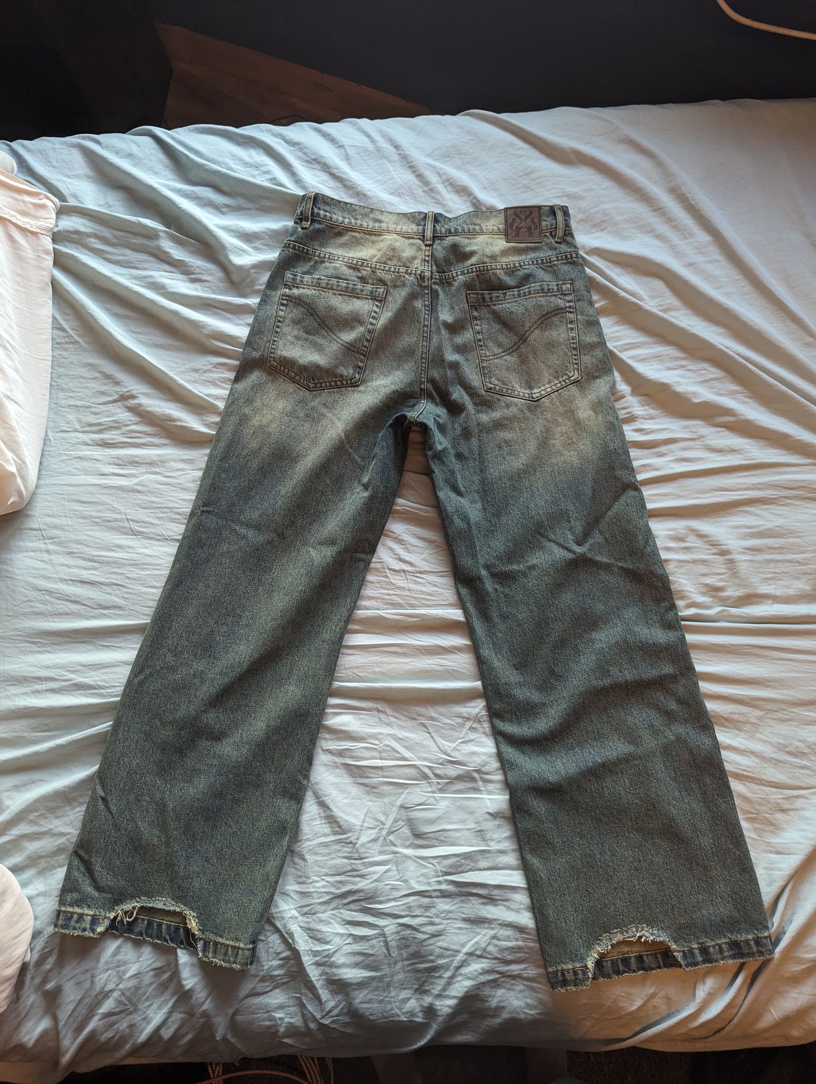 Simple Project Simple Project Vintage Wash Wide Denim | Grailed