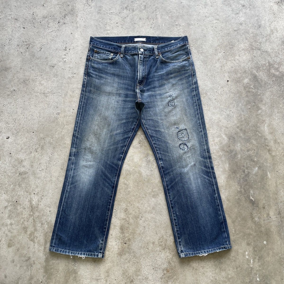 Japanese Brand Vintage Japanese StoneWash Blue Faded Jeans Pants Denim W36 Size US 36 / EU 52 - 1 Thumbnail